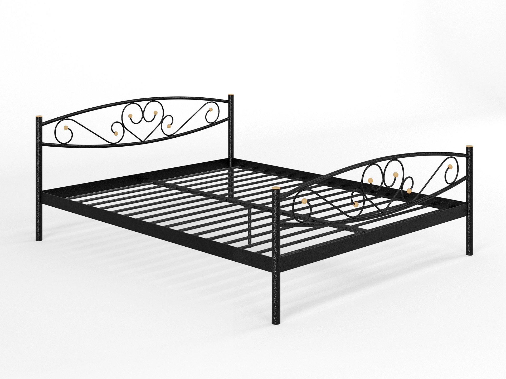 Двуспальная металлическая кровать "Мемори"