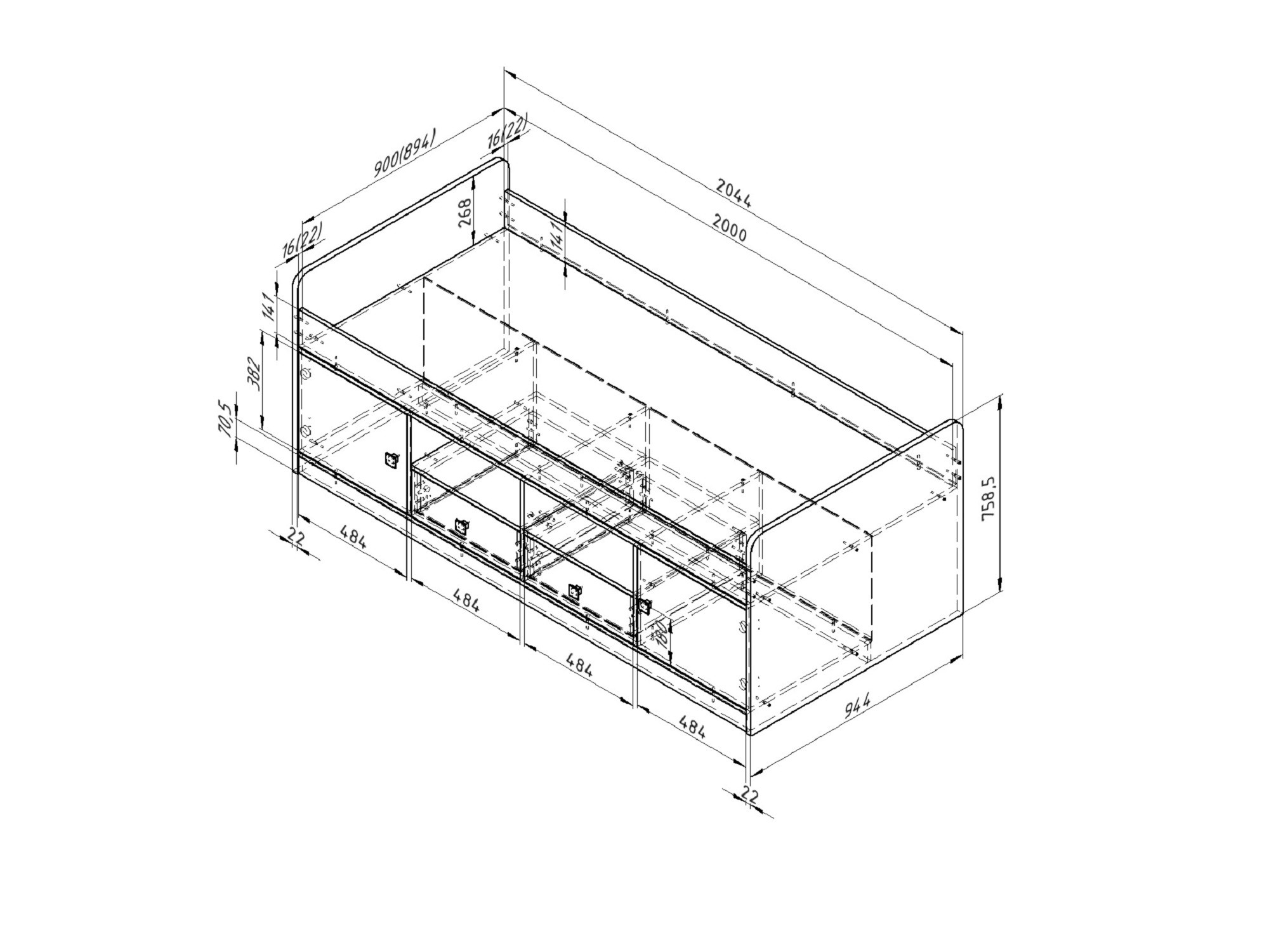 Детская кровать Дельта Сильвер 19.01