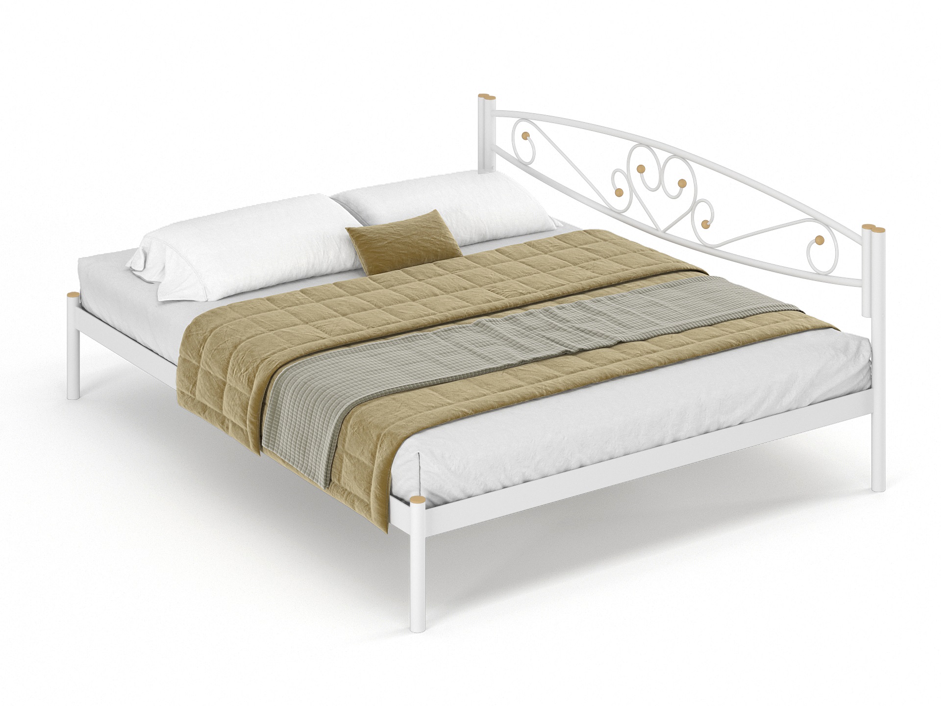 Двуспальная металлическая кровать "Мемори"