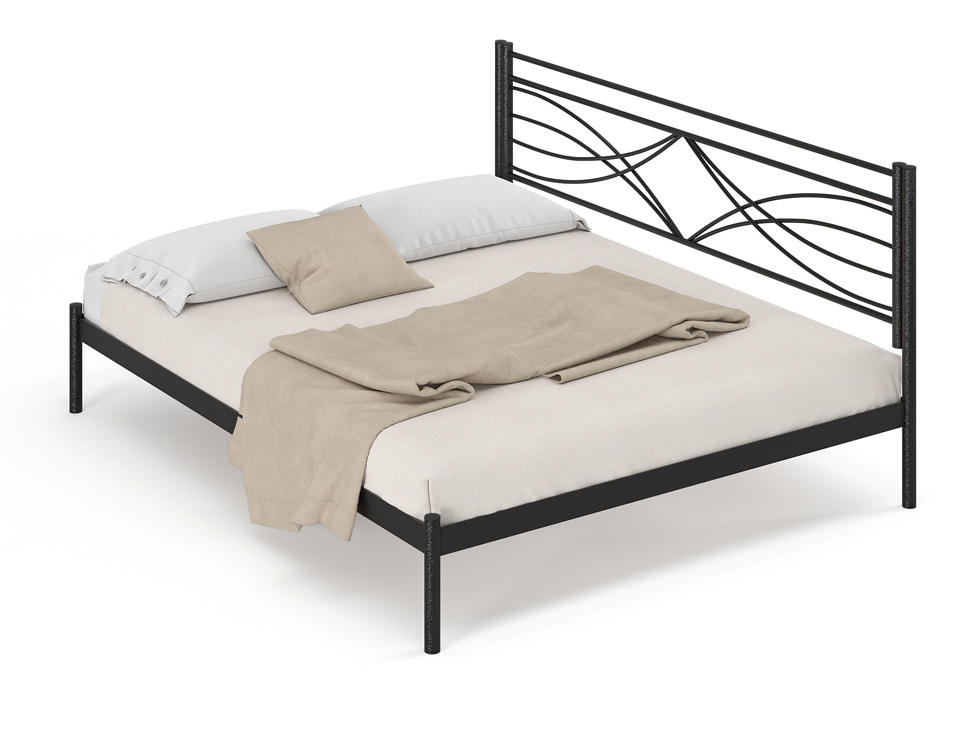 Двуспальная металлическая кровать "Мираж"