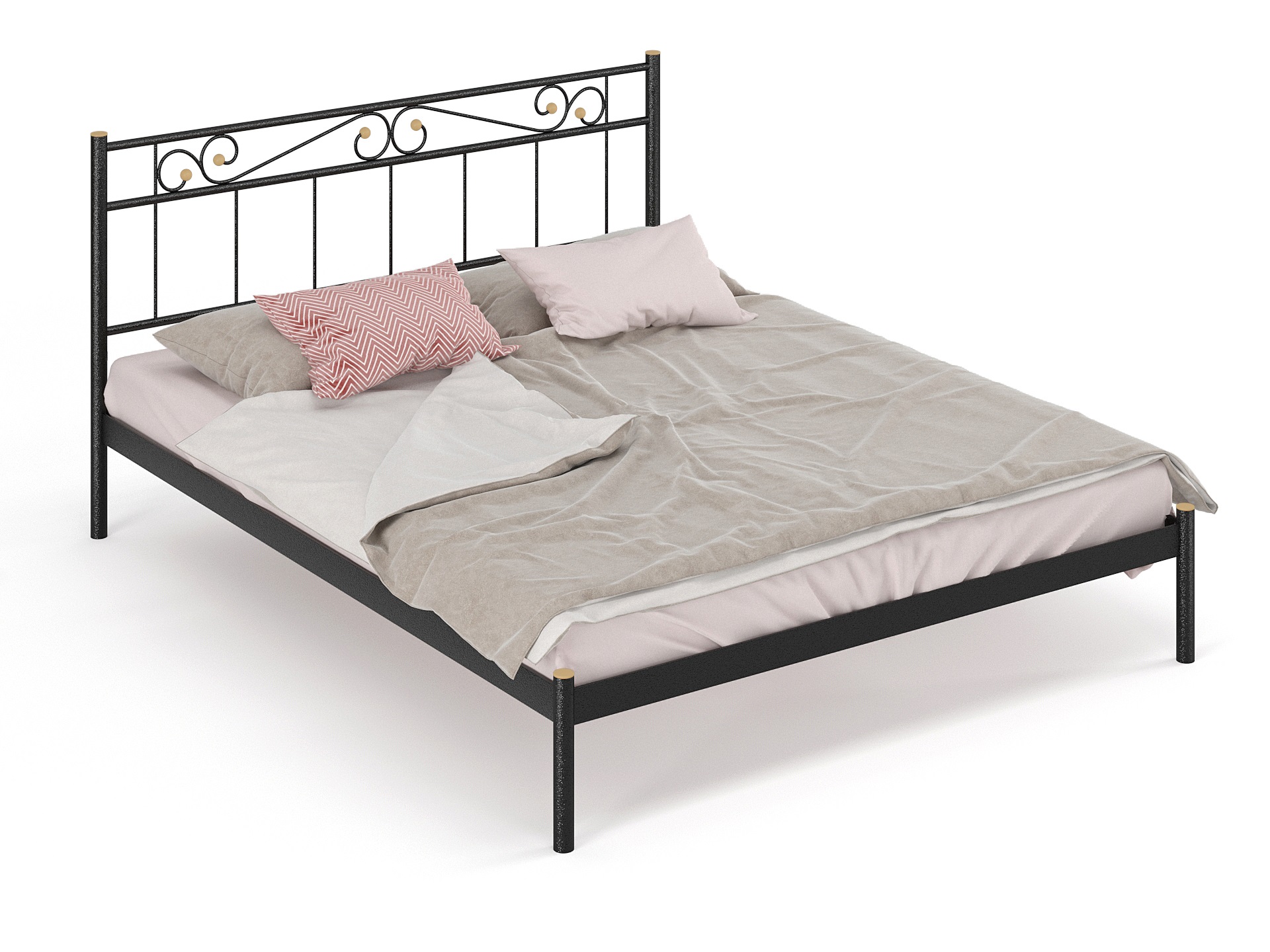 Двуспальная металлическая кровать "Эсмеральда"