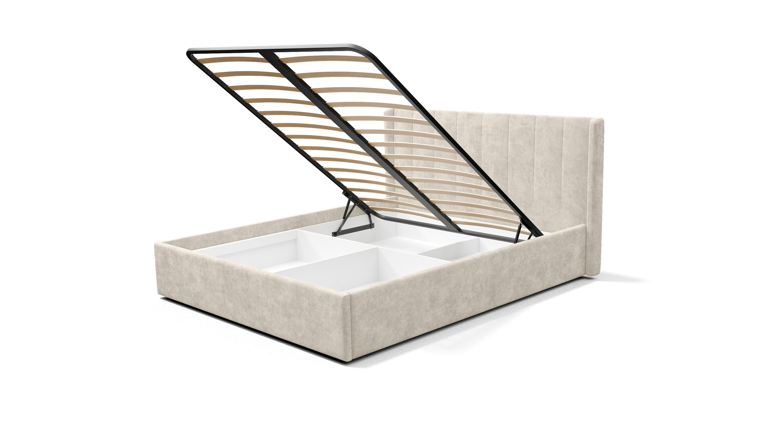 Двуспальная кровать Версаль КР-13 миндаль с подъемным механизмом