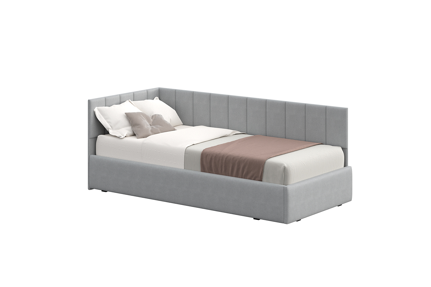 Односпальная кровать КР 3 Серая