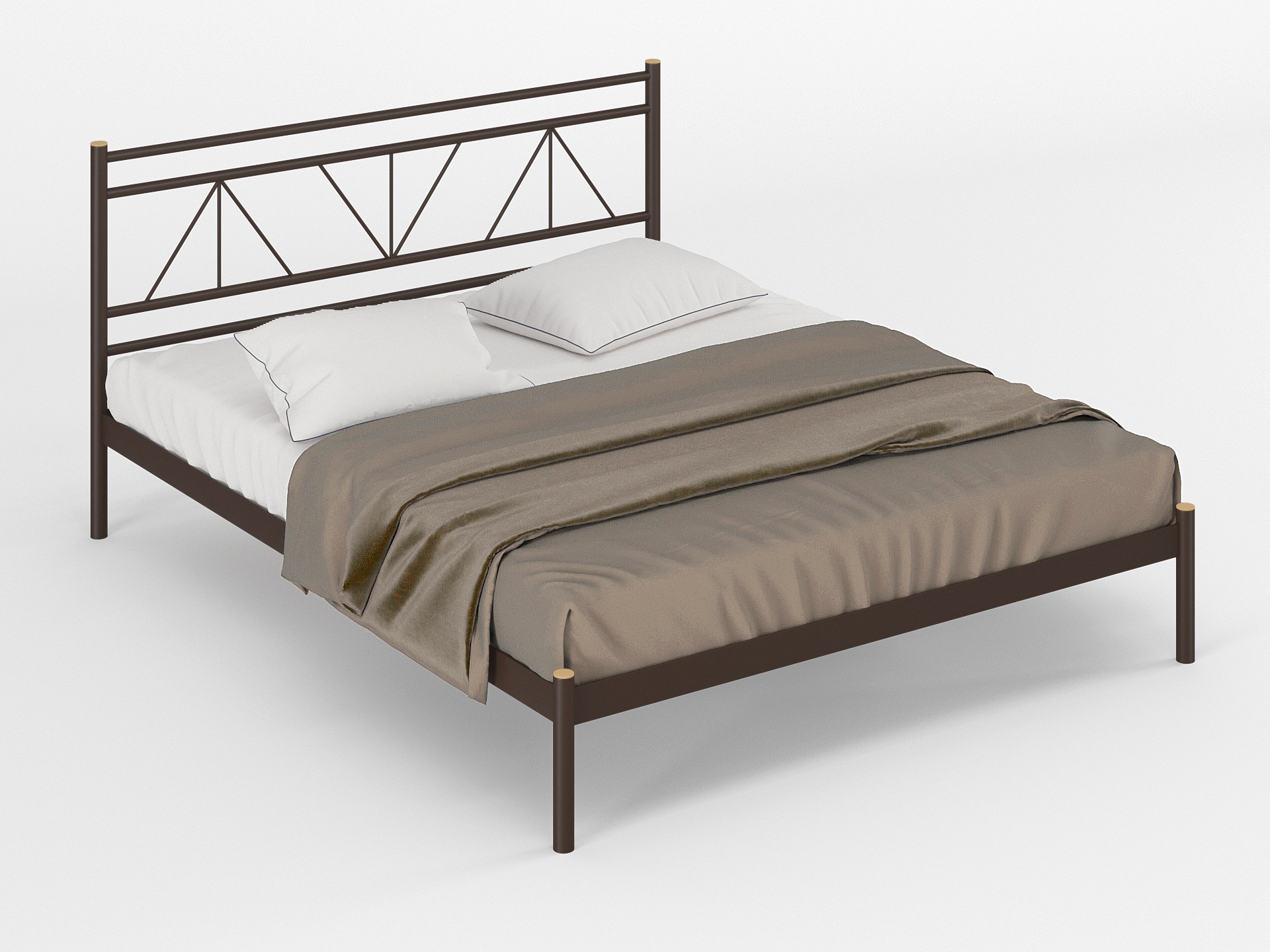 Двуспальная металлическая кровать "Ларус"