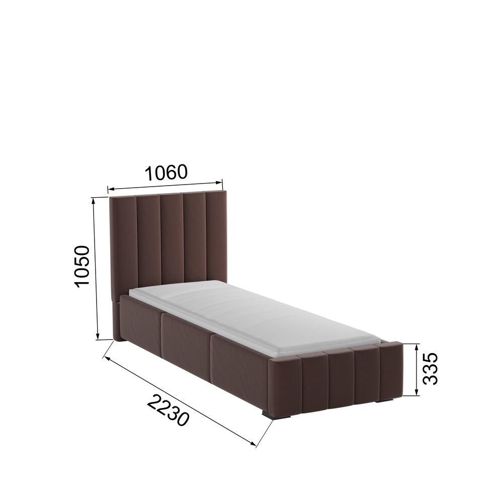Односпальная  кровать Нега с подъемным механизмом 90*200 90x200 С подъемным механизмом Коричневый(Domani)