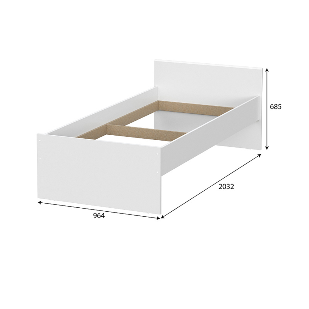 Односпальная кровать с основанием  и ящиком Токио 90х200