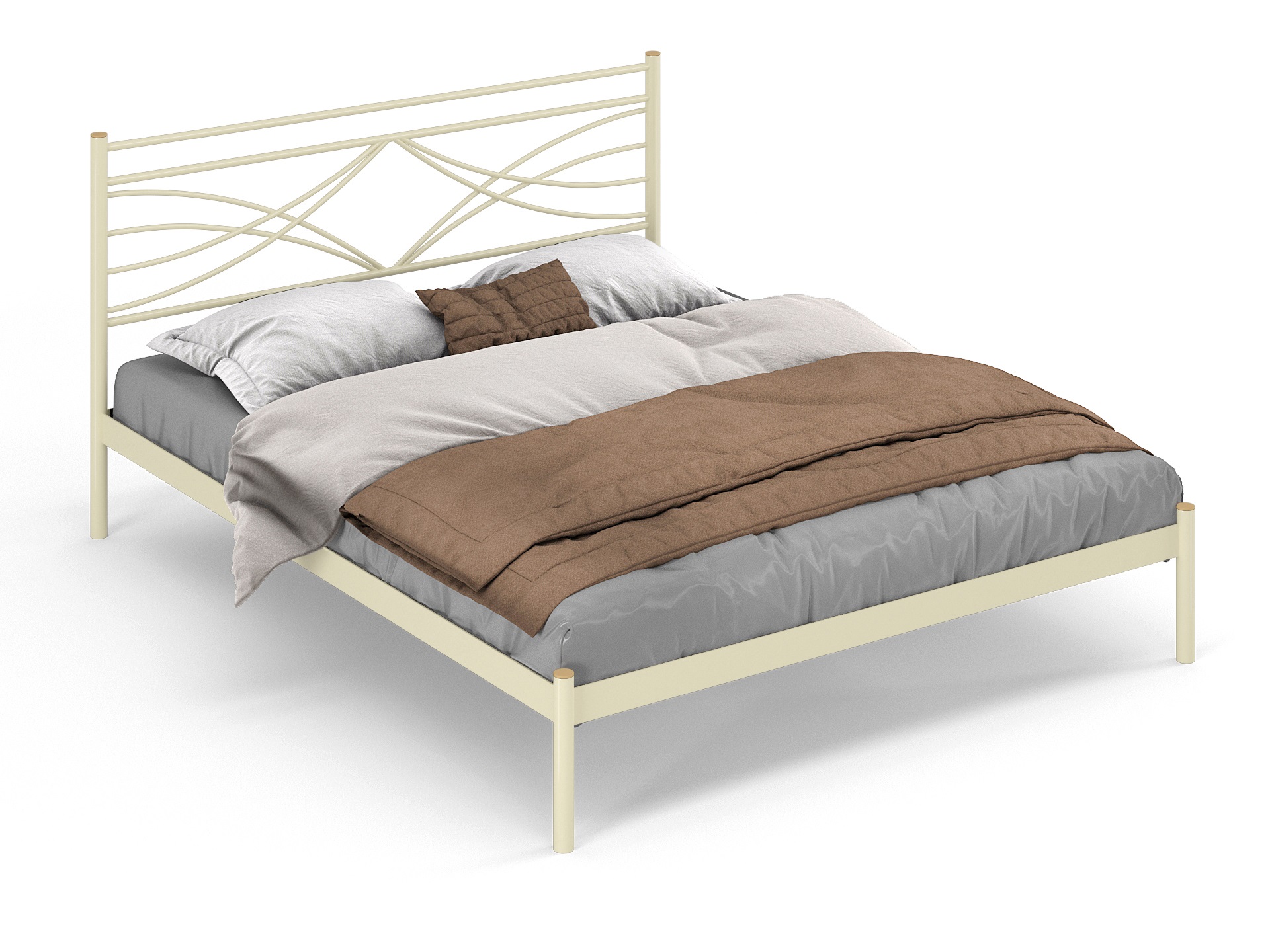 Двуспальная металлическая кровать "Мираж"