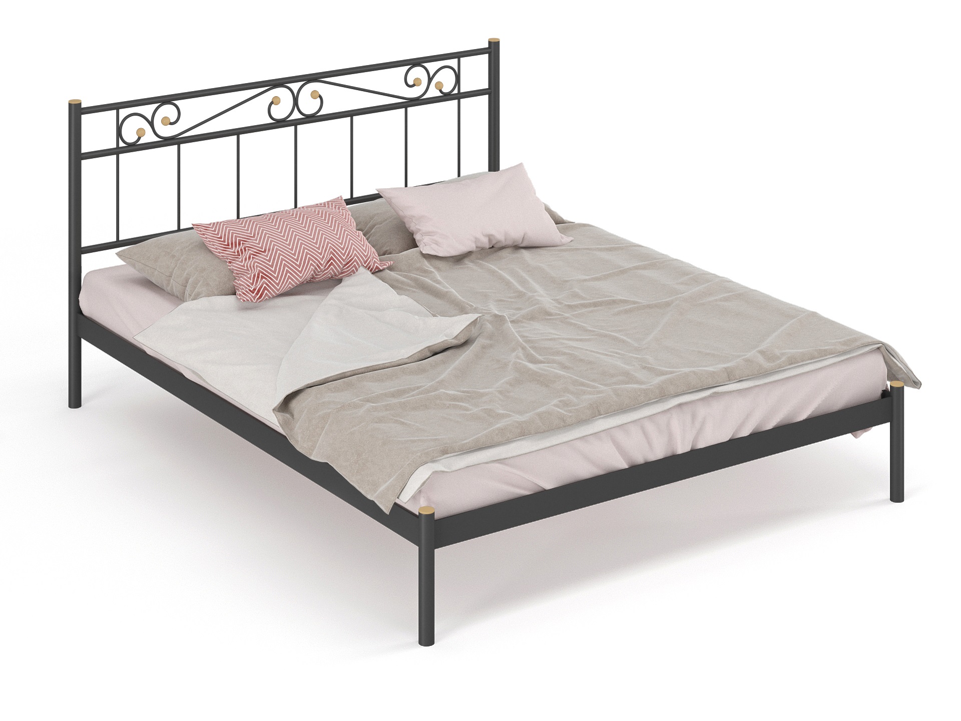 Двуспальная металлическая кровать "Эсмеральда"