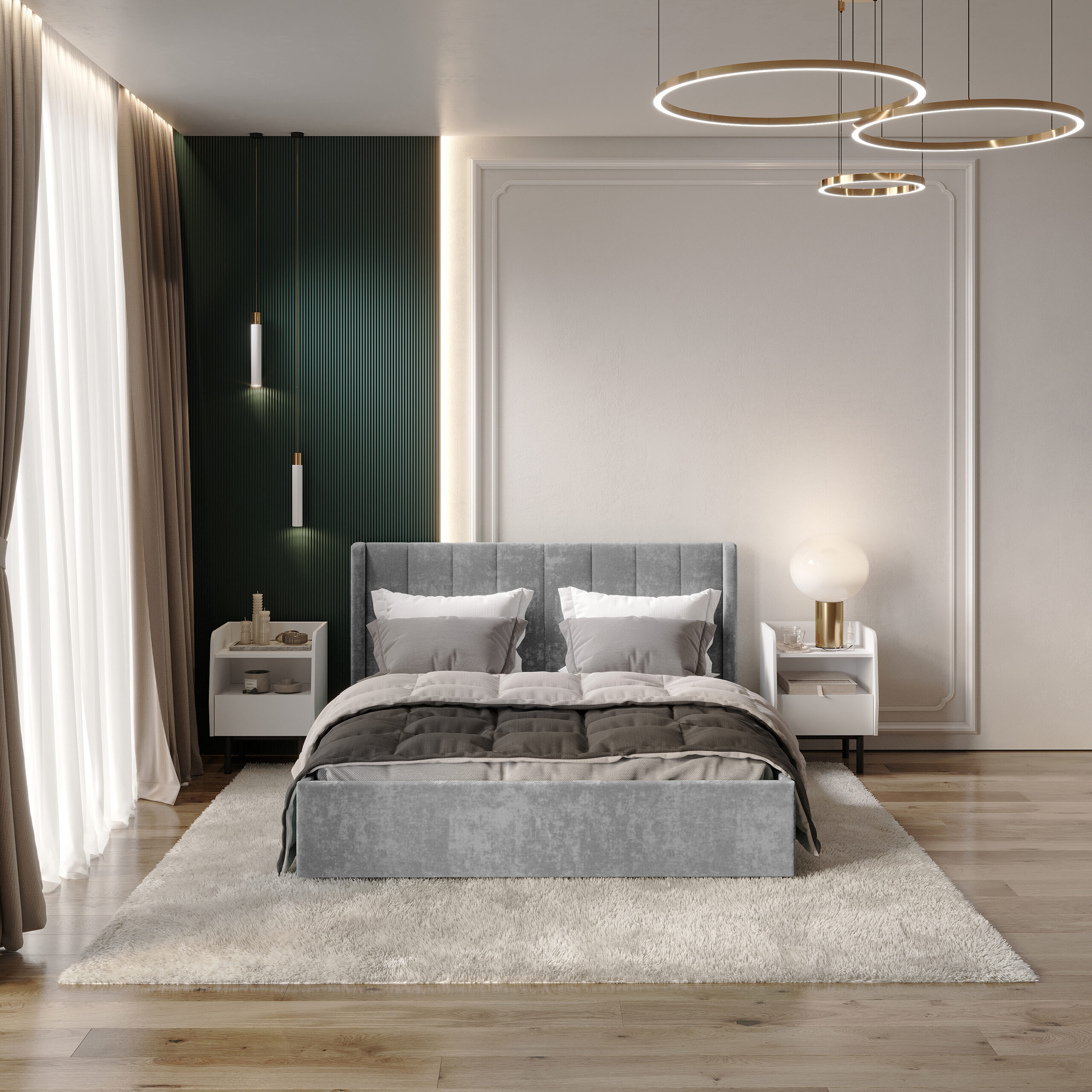 Двуспальная кровать Версаль КР-13 хром с подъемным механизмом