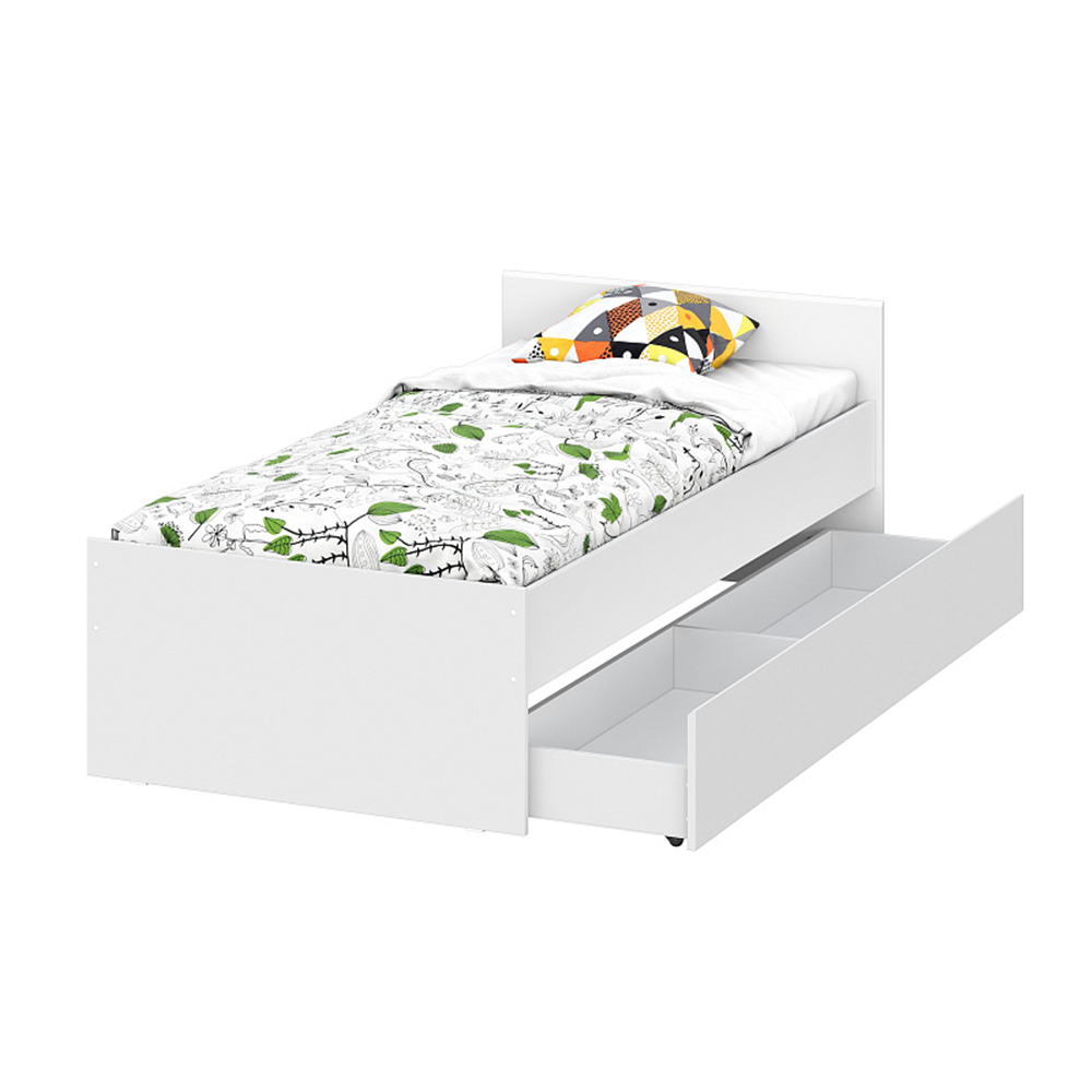 Односпальная кровать с основанием  и ящиком Токио 90х200