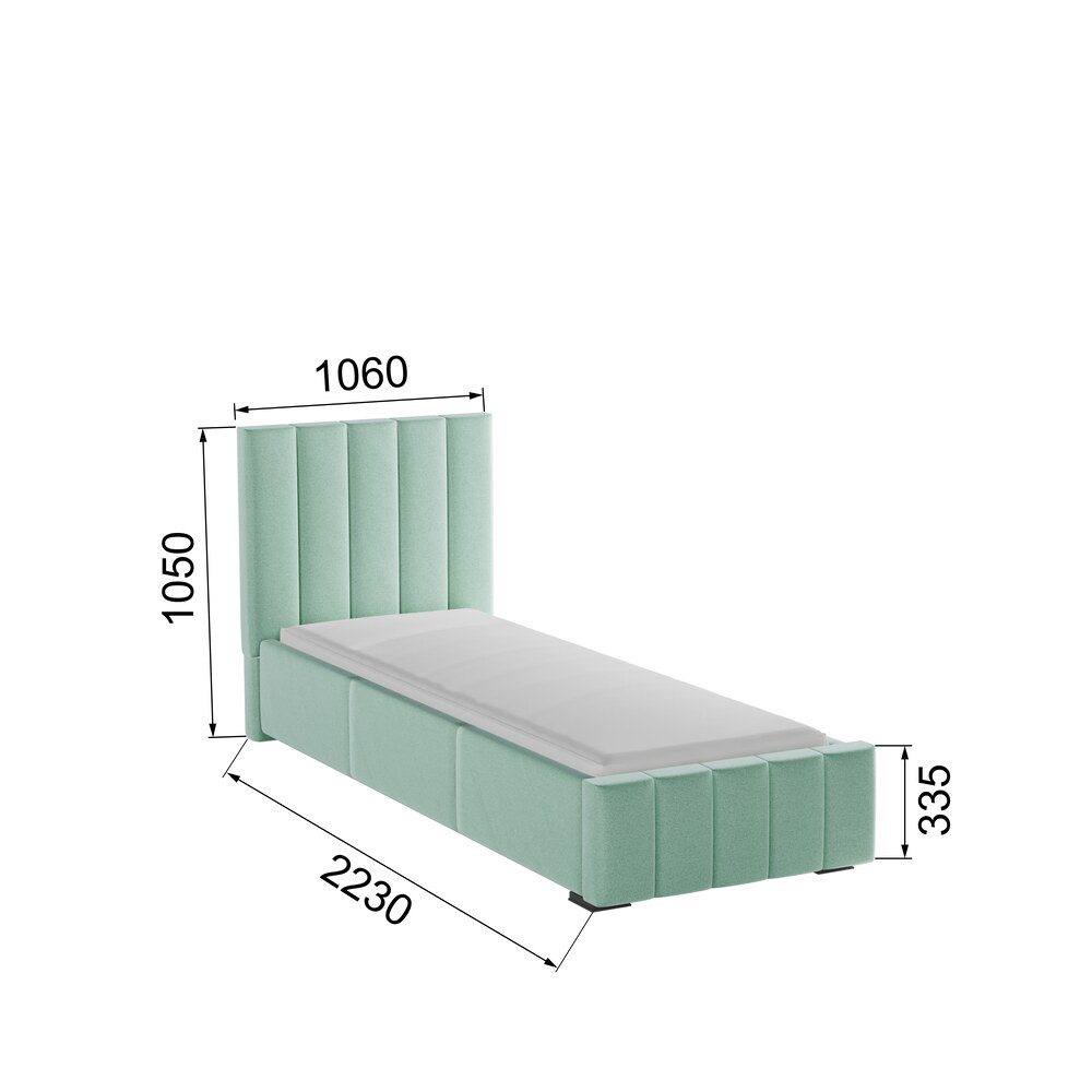 Односпальная  кровать Нега с подъемным механизмом 90*200 90x200 С подъемным механизмом Мятный(Domani)