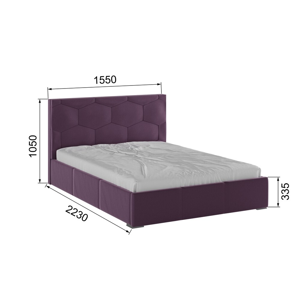 Двуспальная кровать Манука с ортопедическим основанием 140*200 140x200 Винный(Domani)