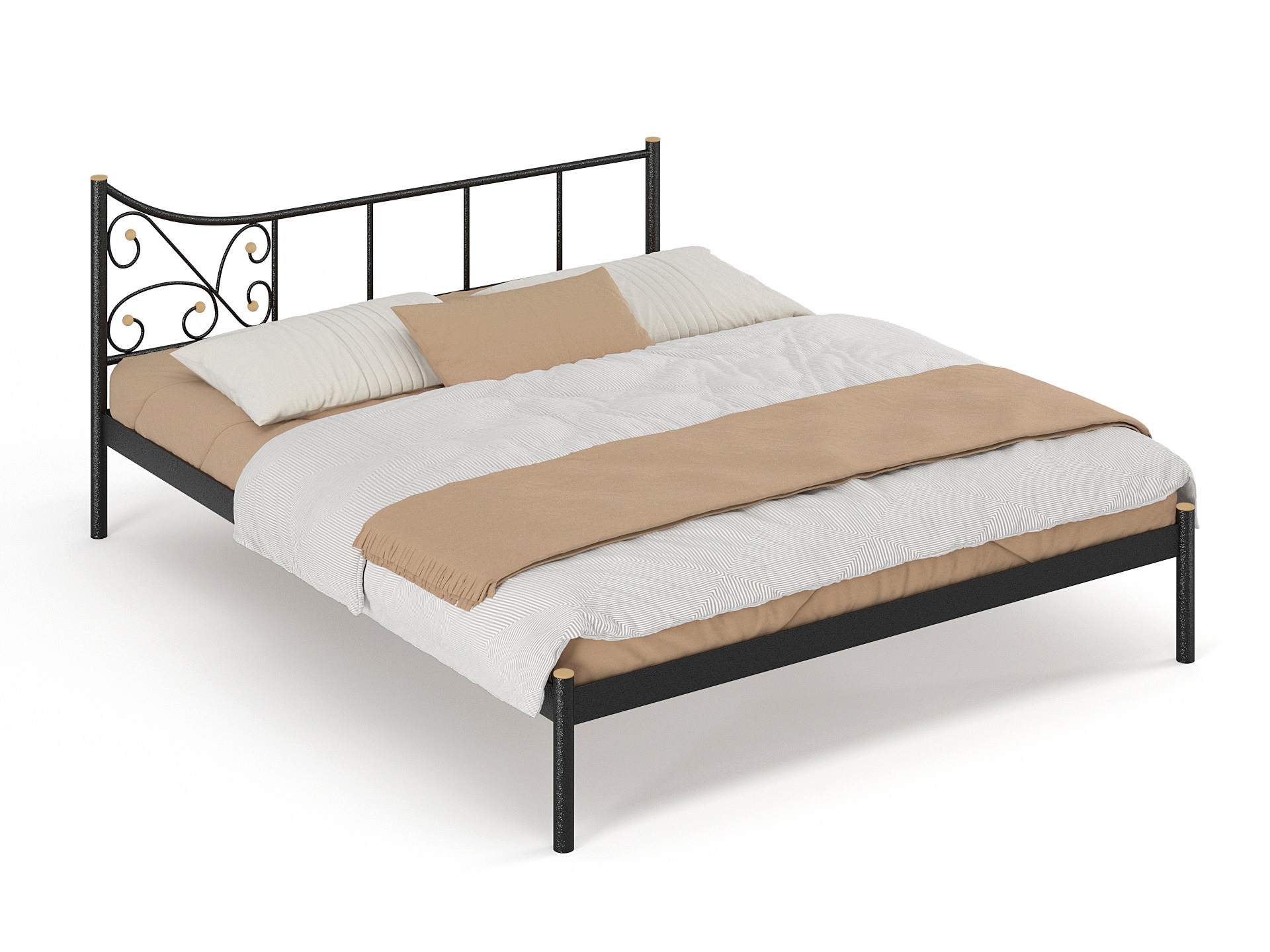 Двуспальная металлическая кровать "Лилия"