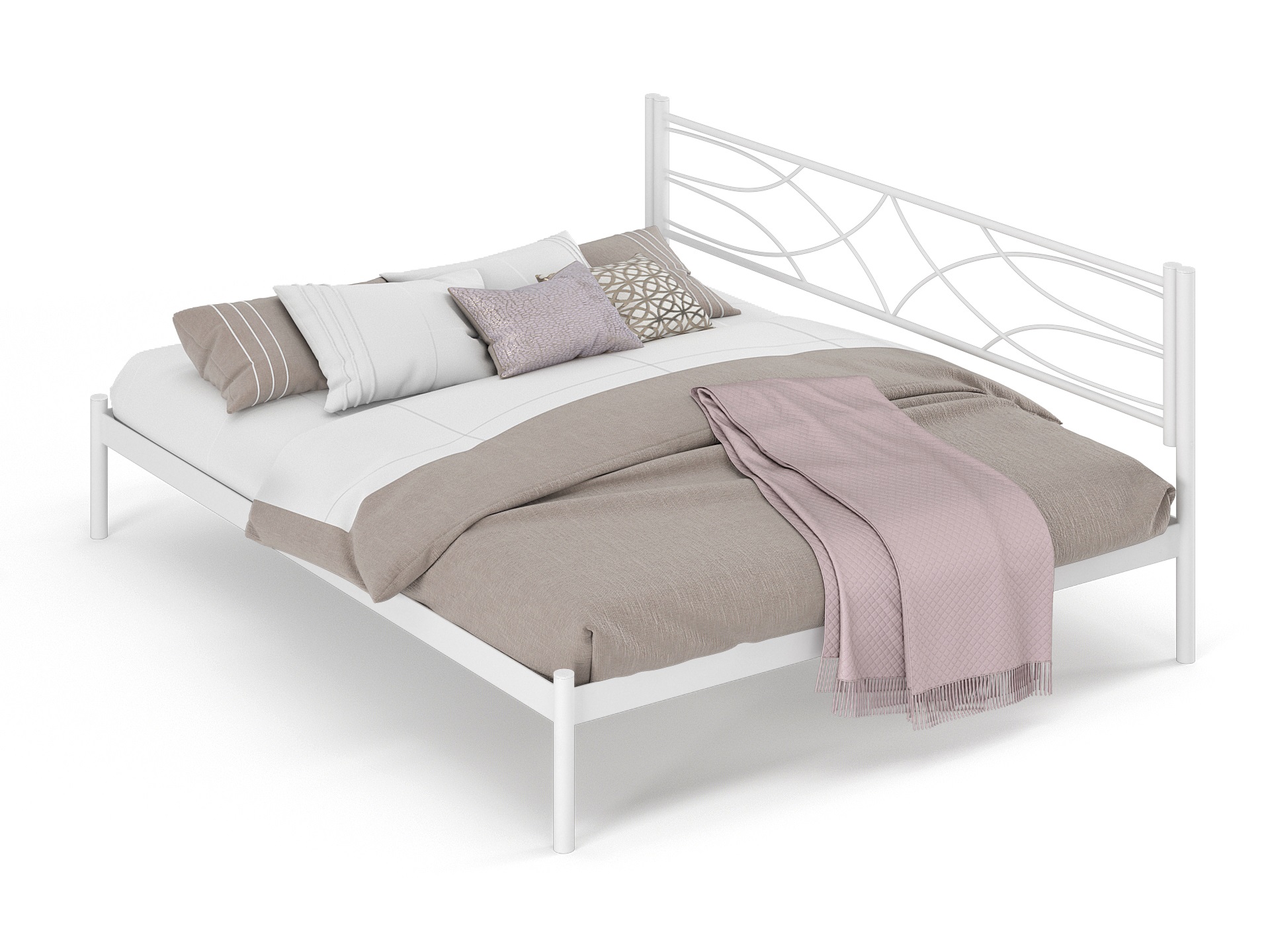 Двуспальная металлическая кровать "Экзотика"