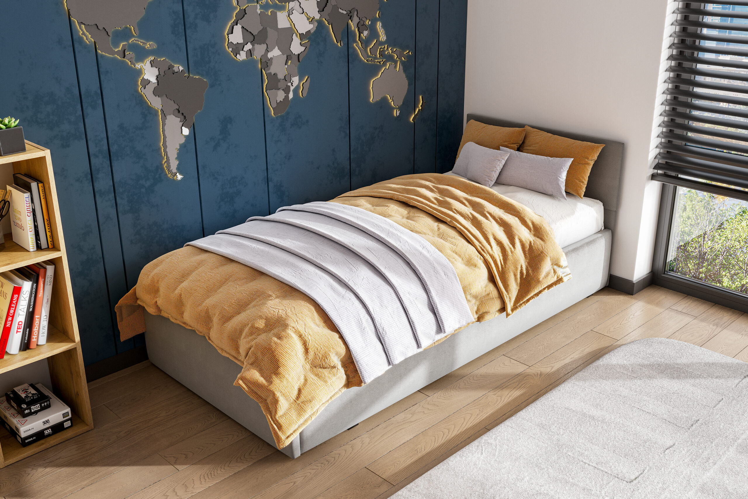 Односпальная кровать с основанием №4