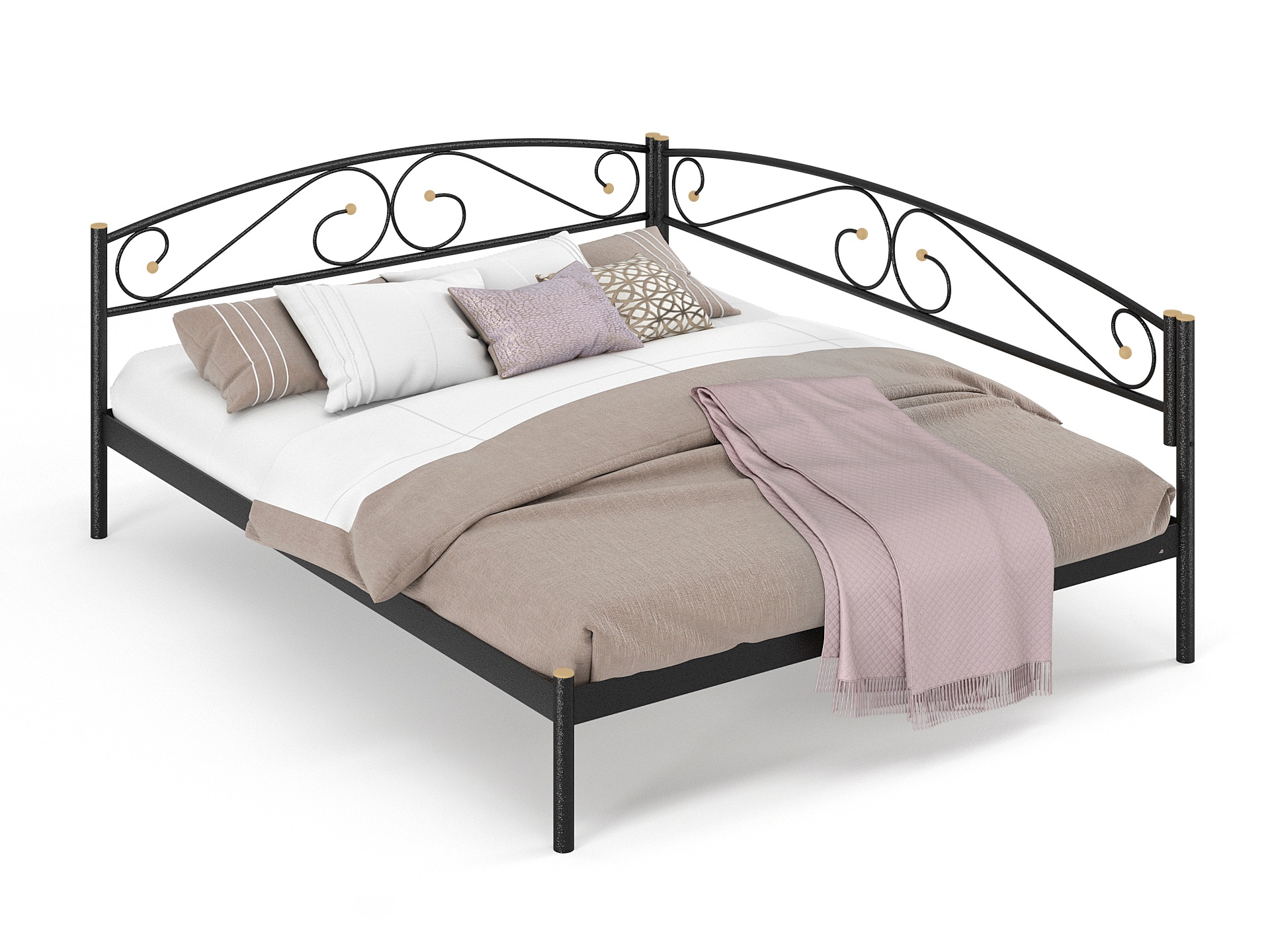 Двуспальная металлическая кровать "Оптима"