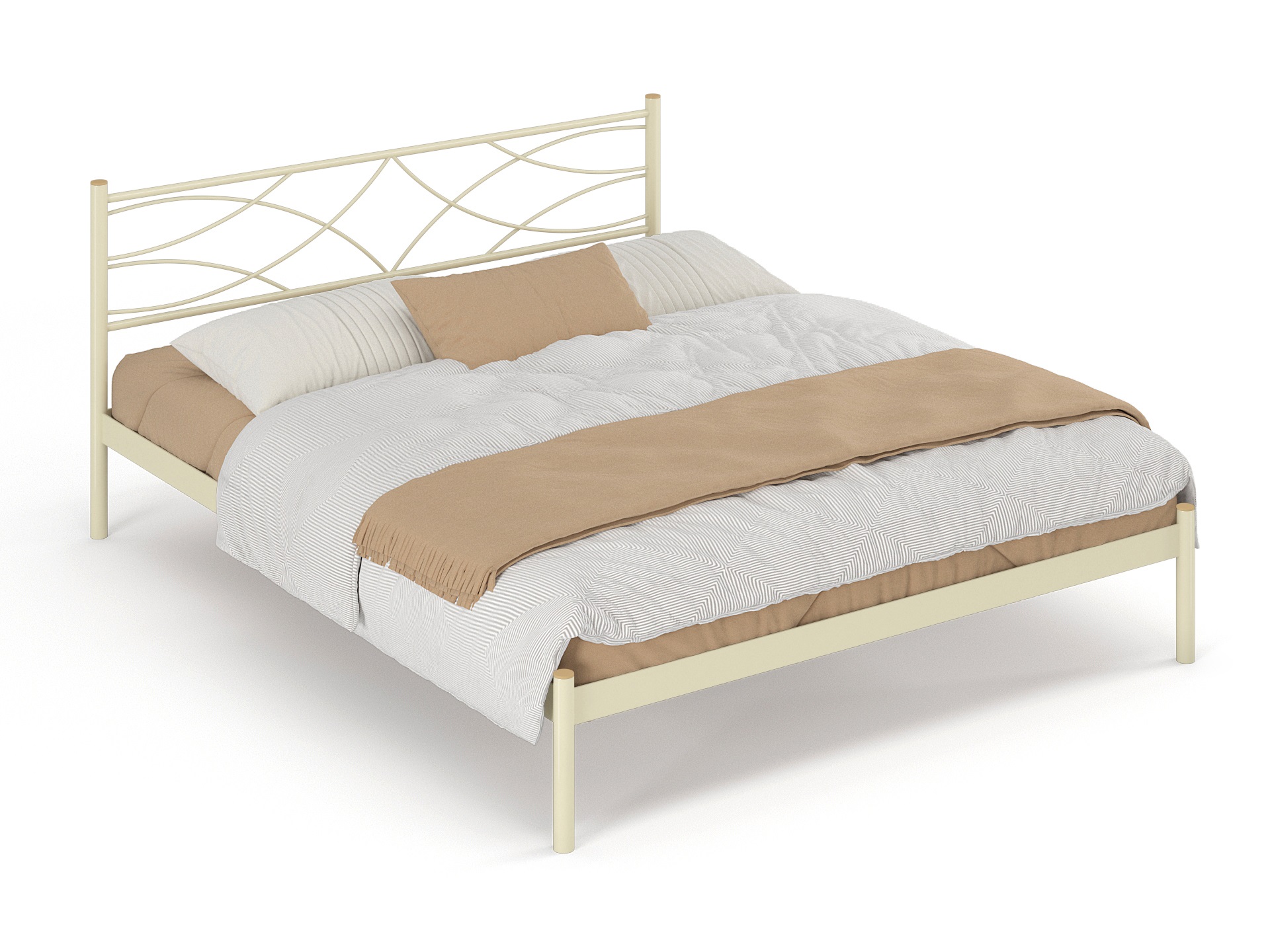 Двуспальная металлическая кровать "Экзотика"