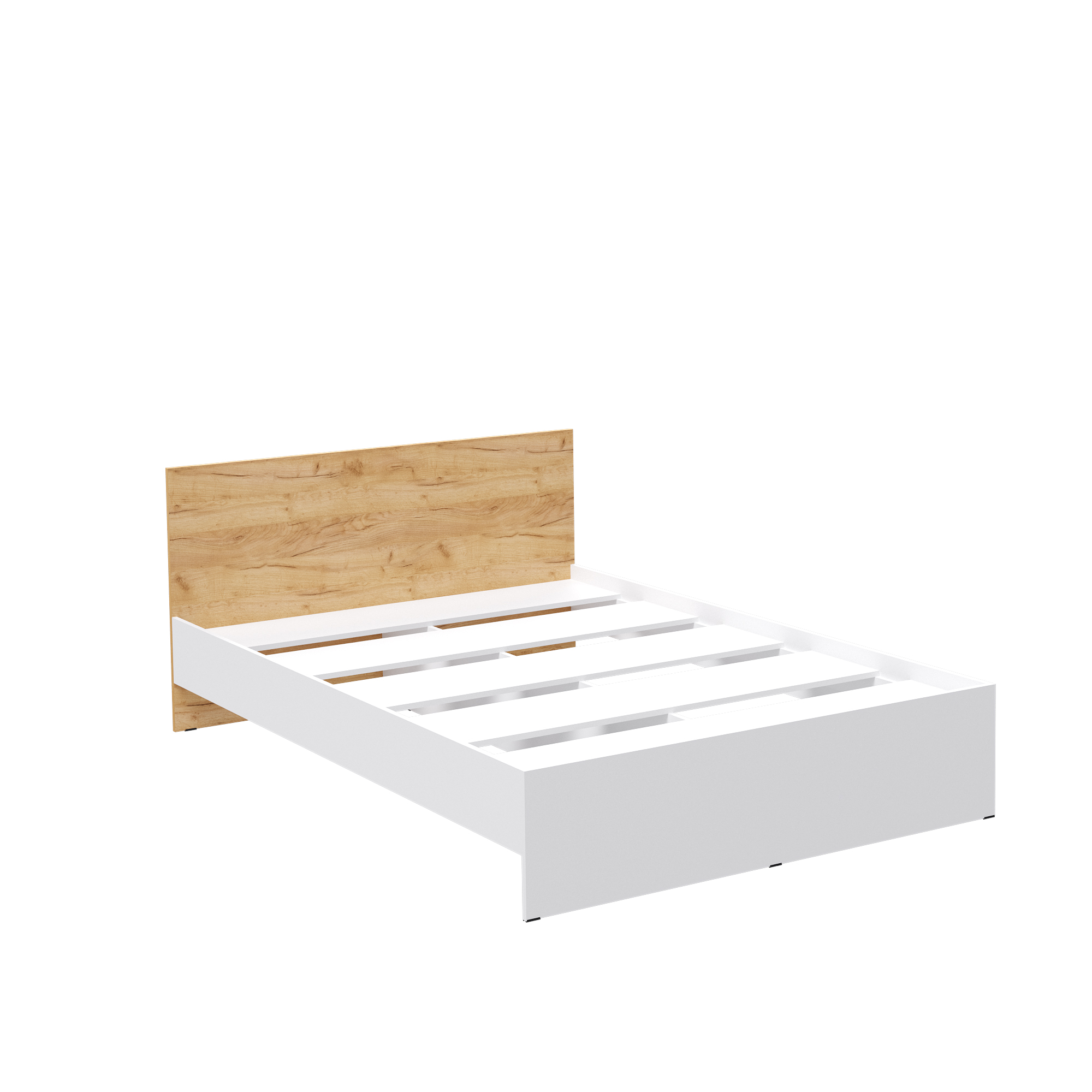 Двуспальная кровать Ронда с основанием дуб крафт золотой