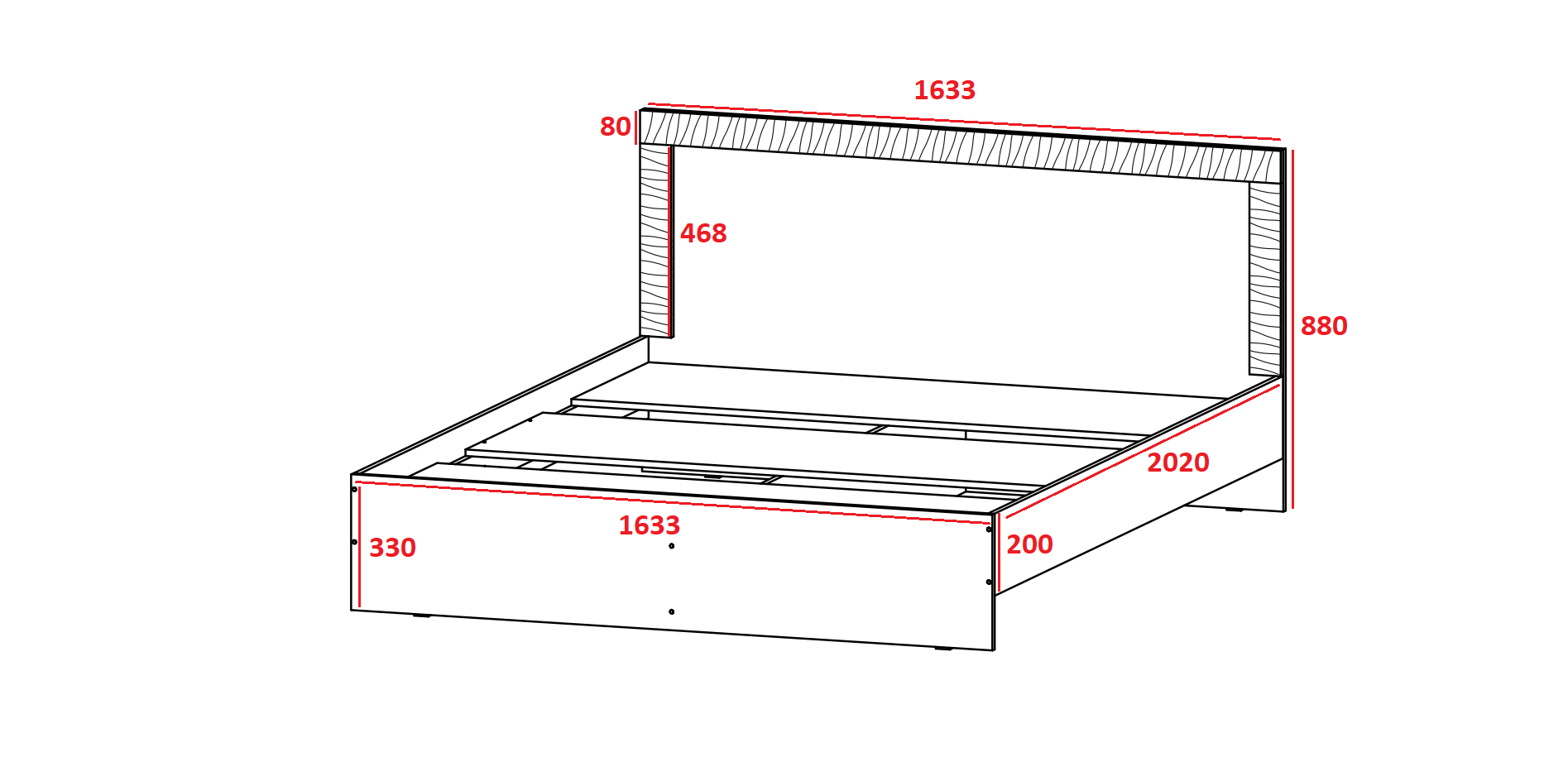 Двуспальная кровать с основанием Калипсо, Бежевый