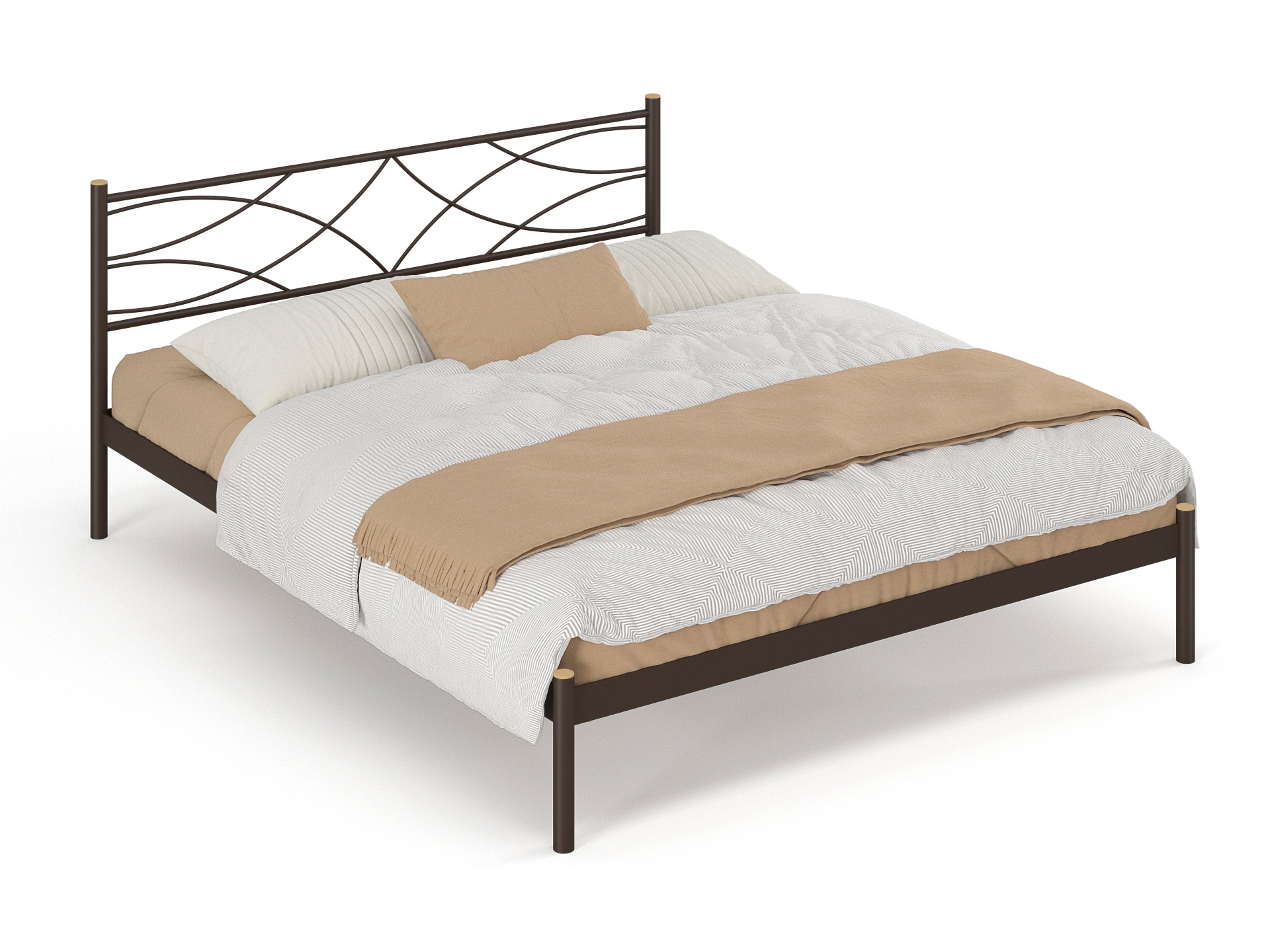 Двуспальная металлическая кровать "Экзотика"