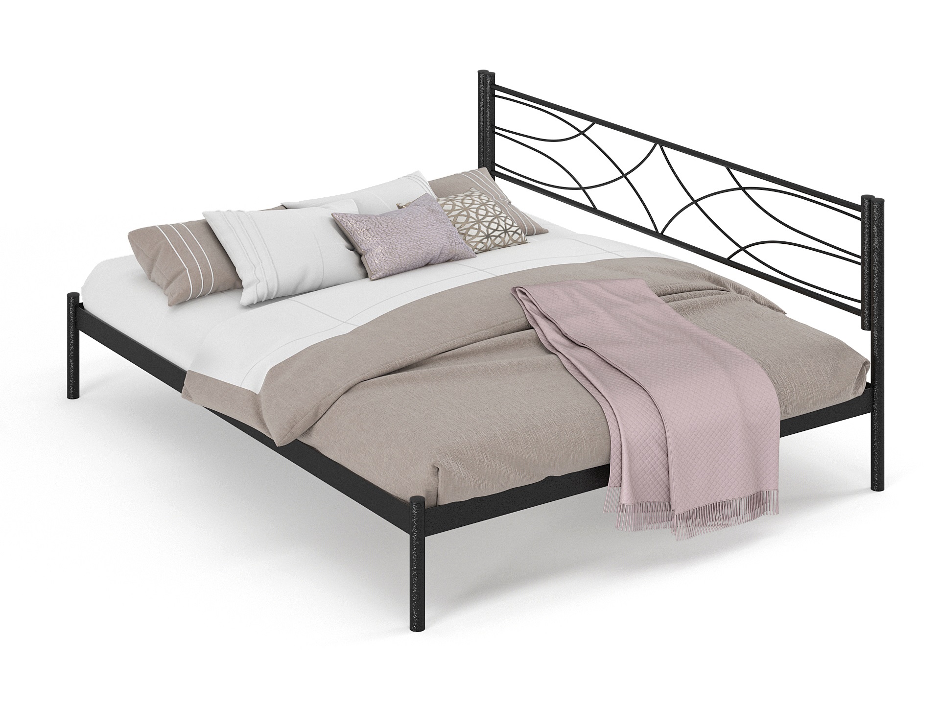 Двуспальная металлическая кровать "Экзотика"