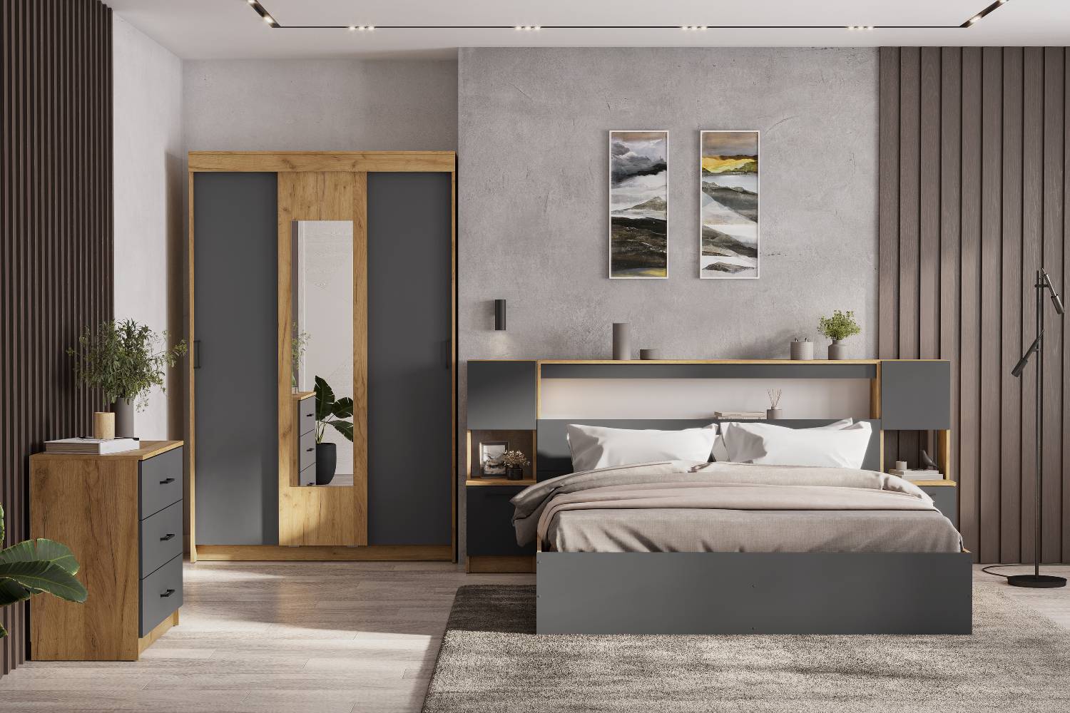 Двуспальная кровать Вена с прололожками 160x200