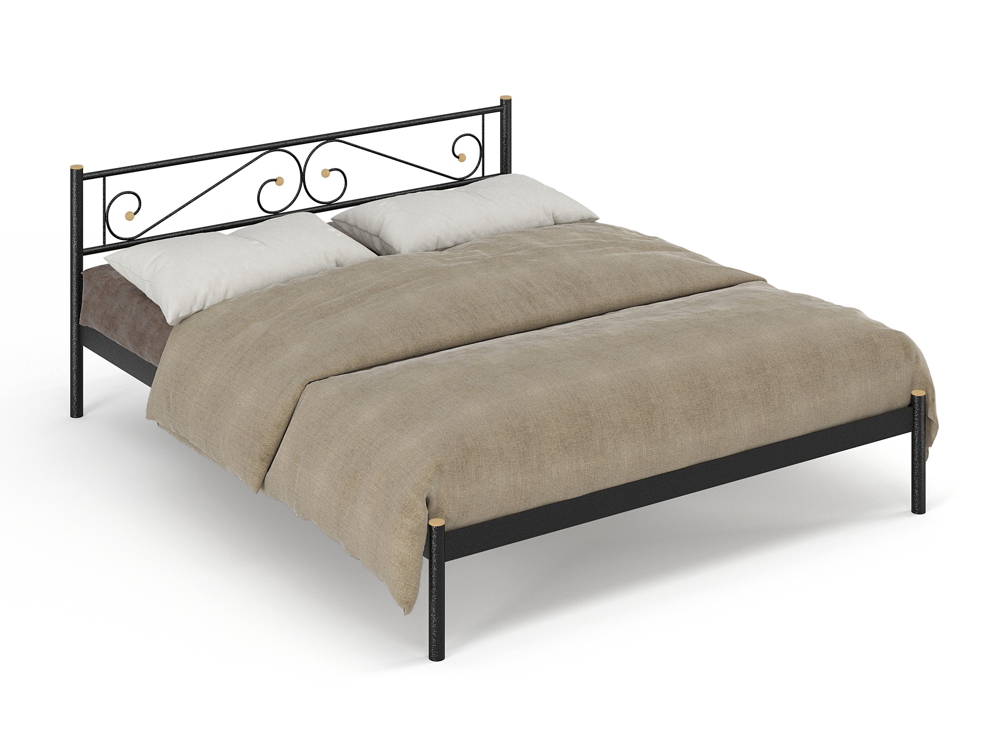 Двуспальная металлическая кровать "Шарм"