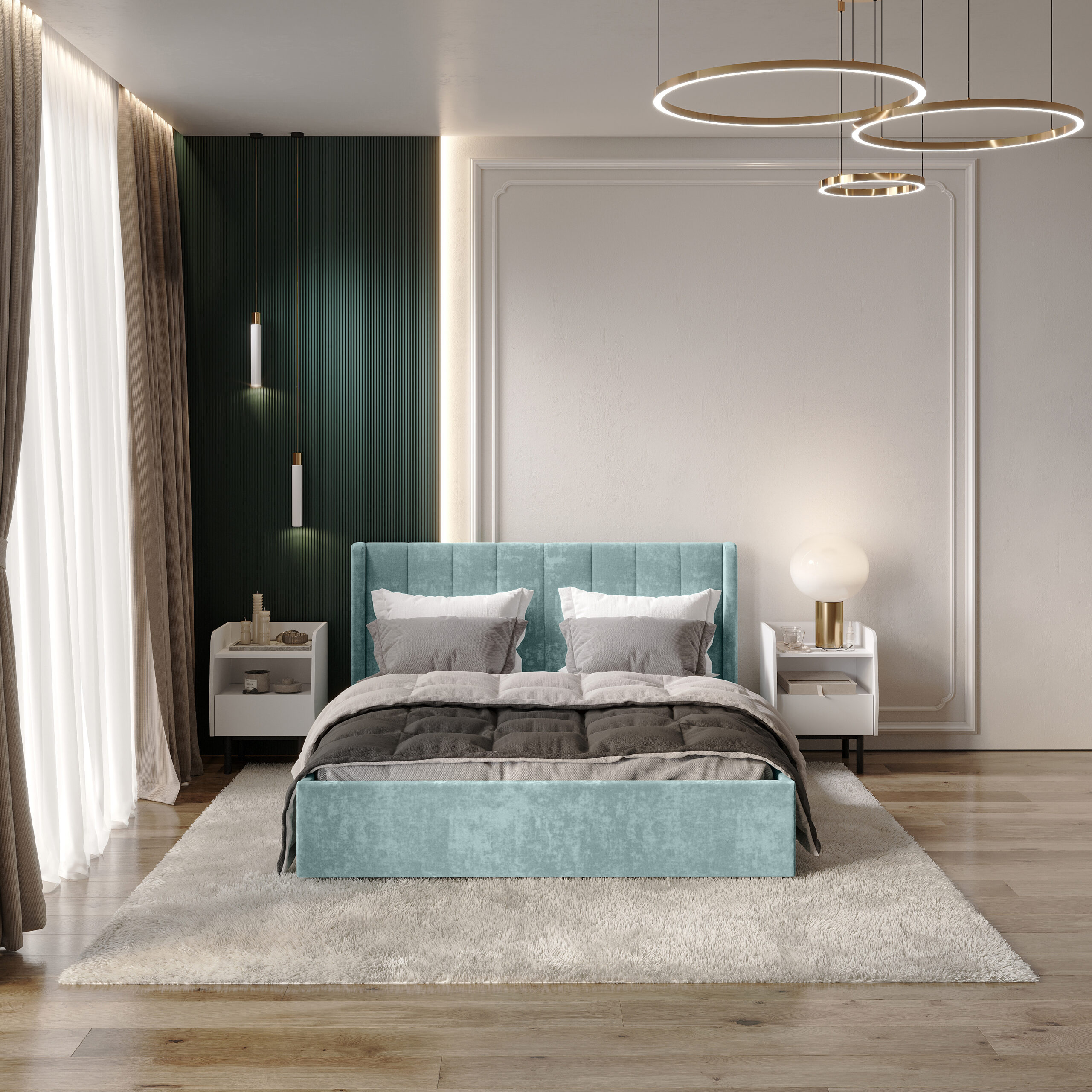 Двуспальная кровать Версаль КР-13 шарли бриз с подъемным механизмом