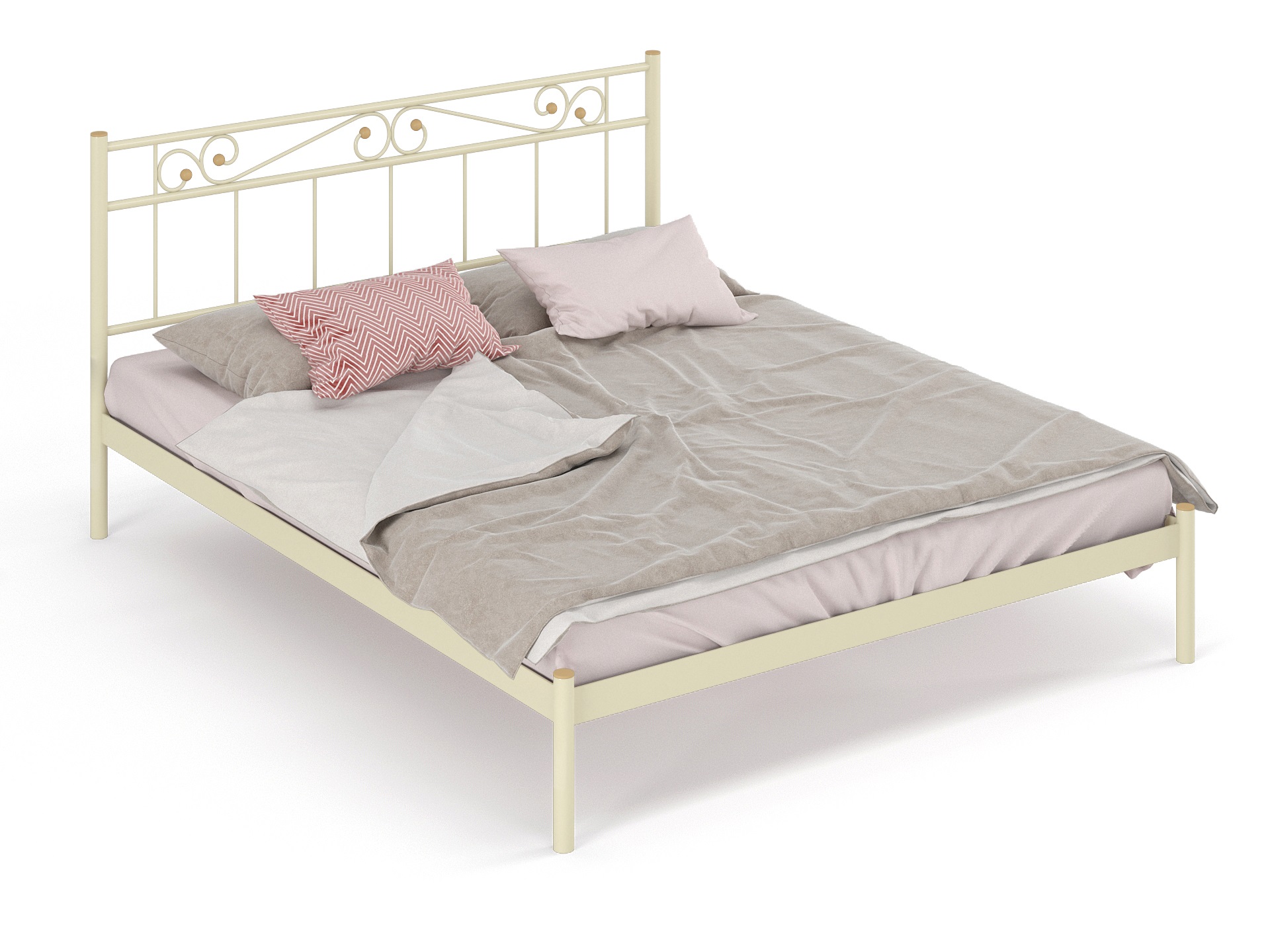 Двуспальная металлическая кровать "Эсмеральда"