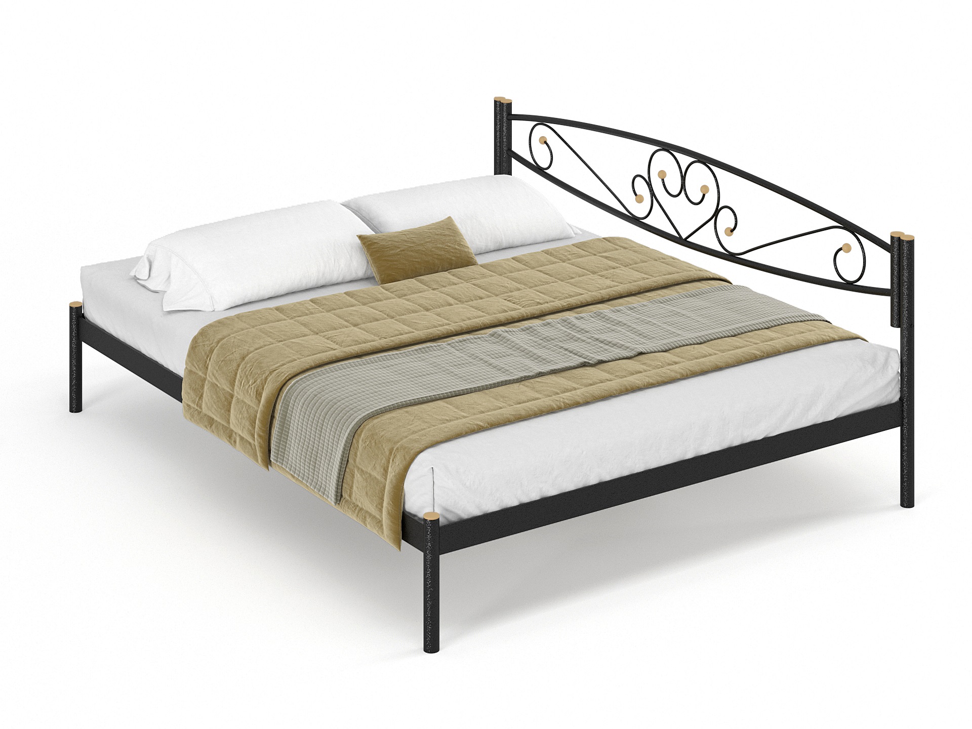 Двуспальная металлическая кровать "Мемори"