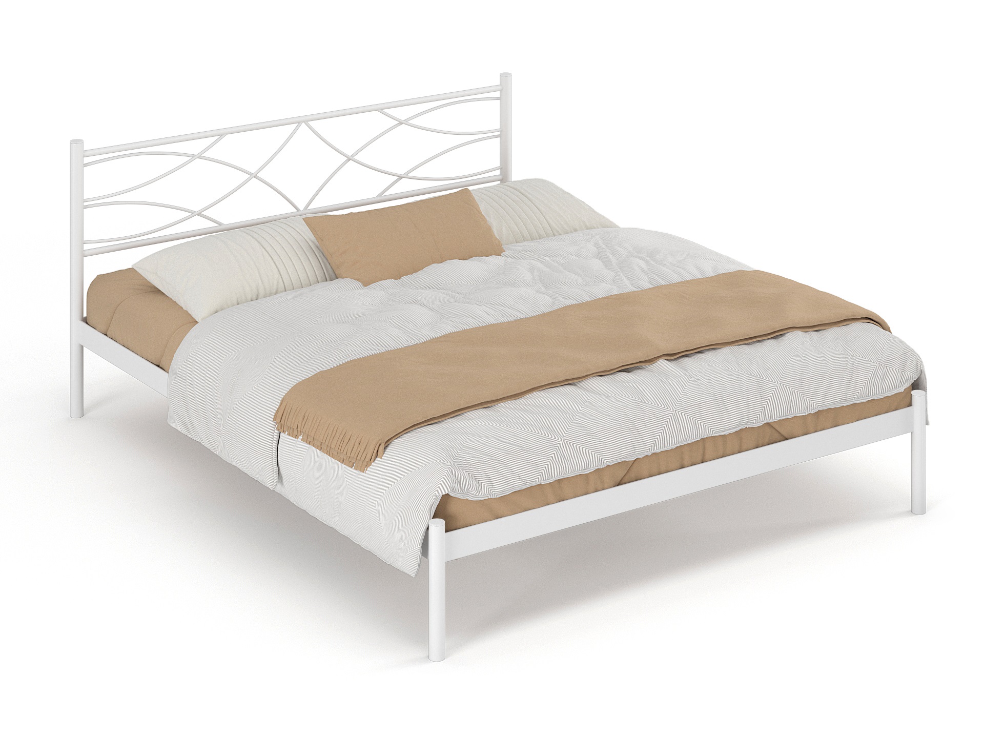 Двуспальная металлическая кровать "Экзотика"