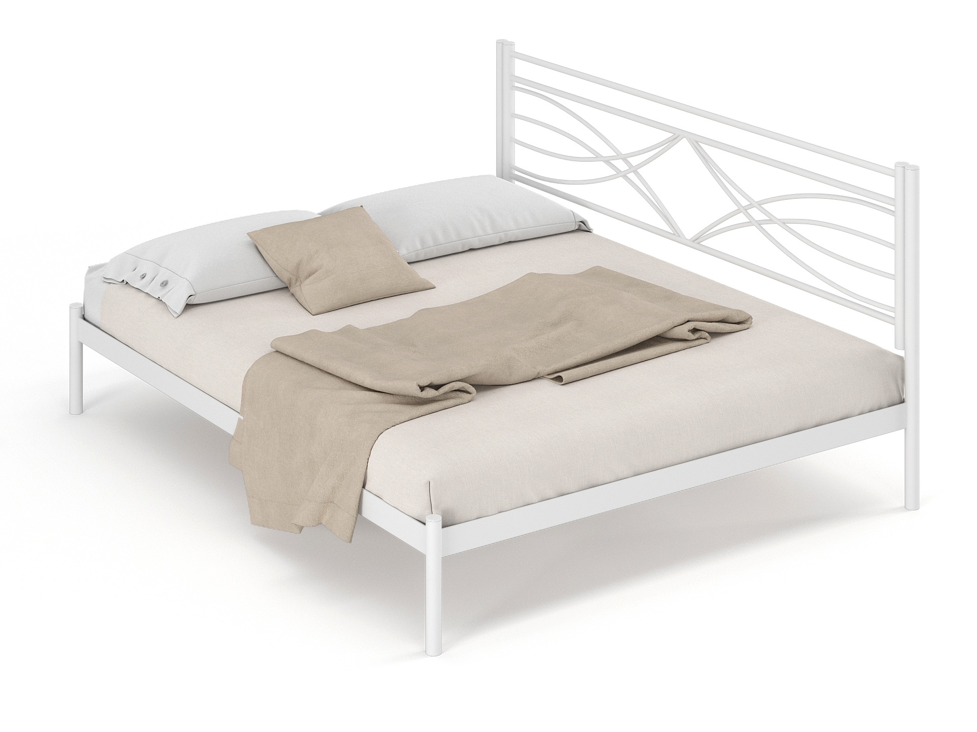 Двуспальная металлическая кровать "Мираж"