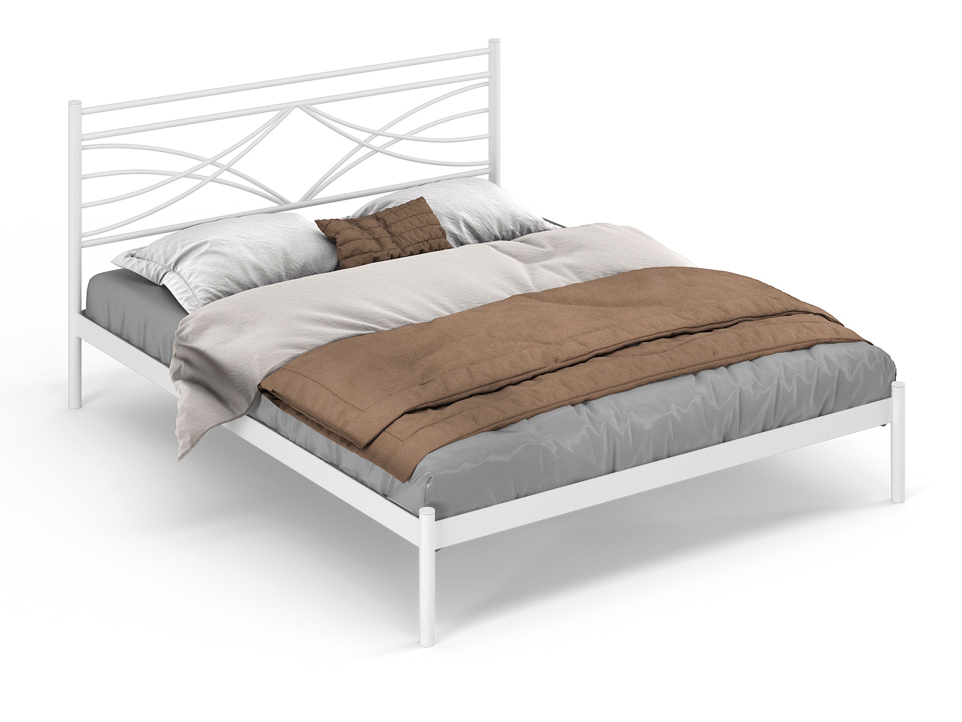 Двуспальная металлическая кровать "Мираж"