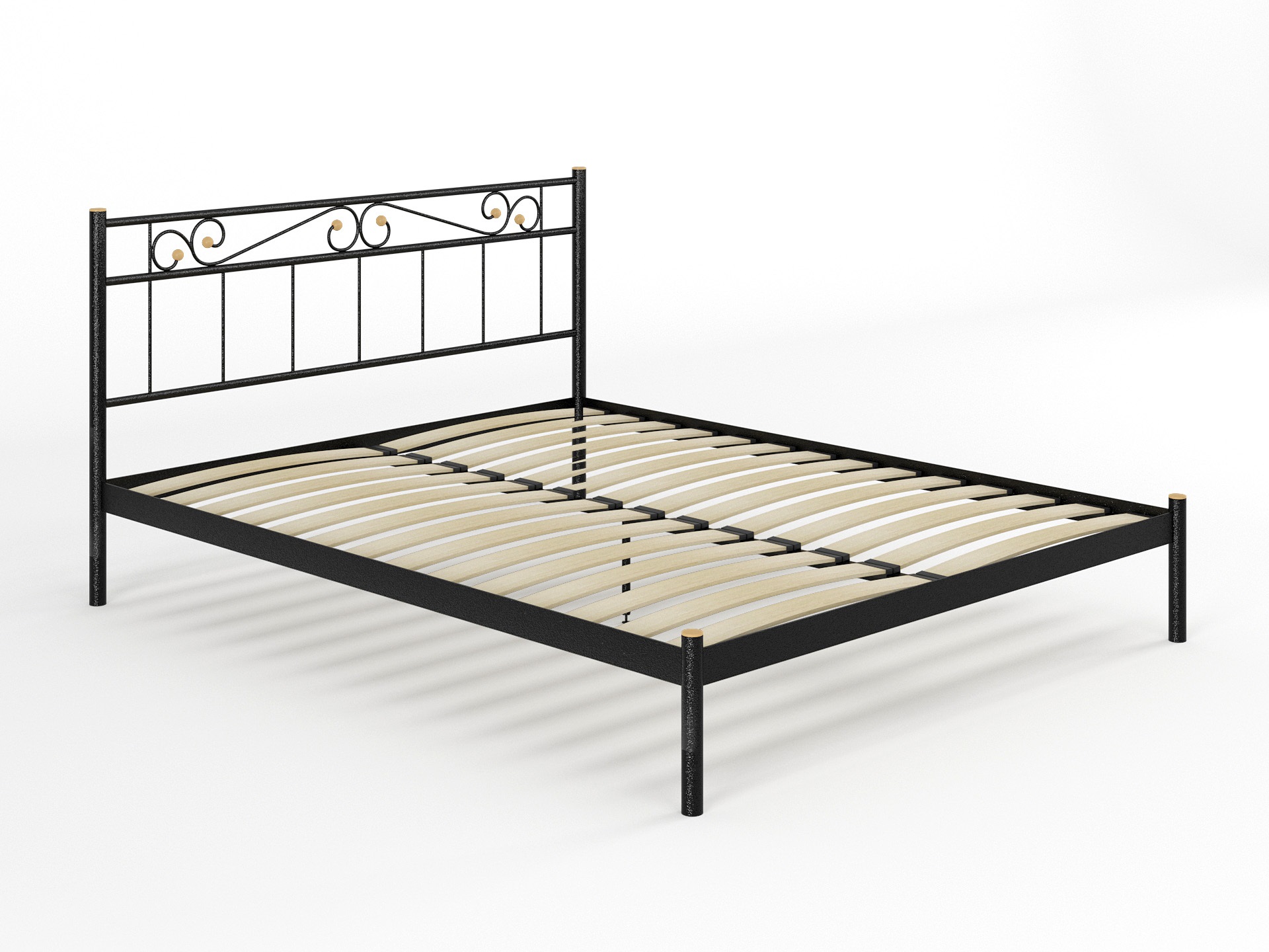 Двуспальная металлическая кровать "Эсмеральда" 160*200 Ортопедическое основание