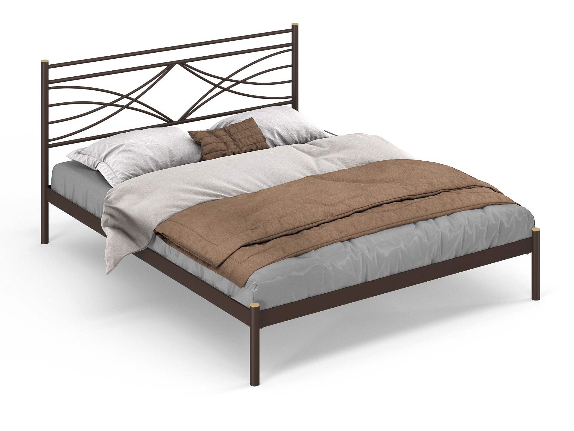 Двуспальная металлическая кровать "Мираж"