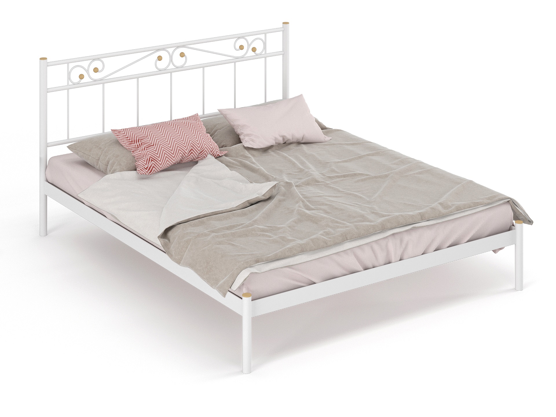 Двуспальная металлическая кровать "Эсмеральда"