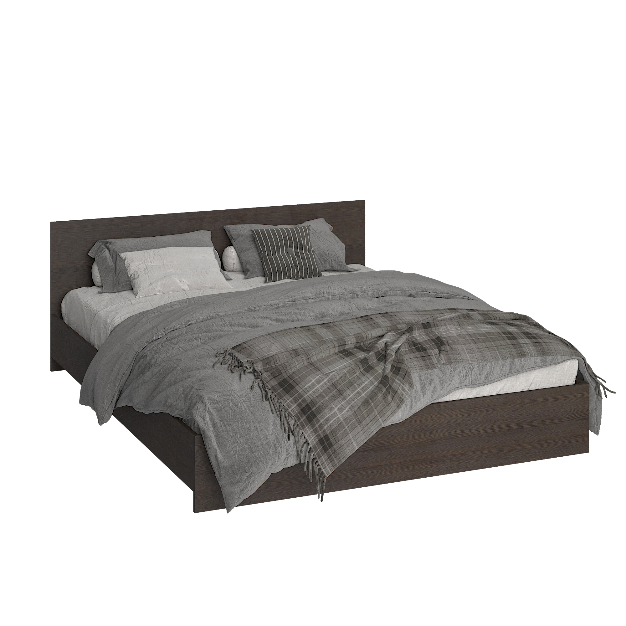 Двуспальная кровать Ронда КР-160 венге с основанием ДСП 