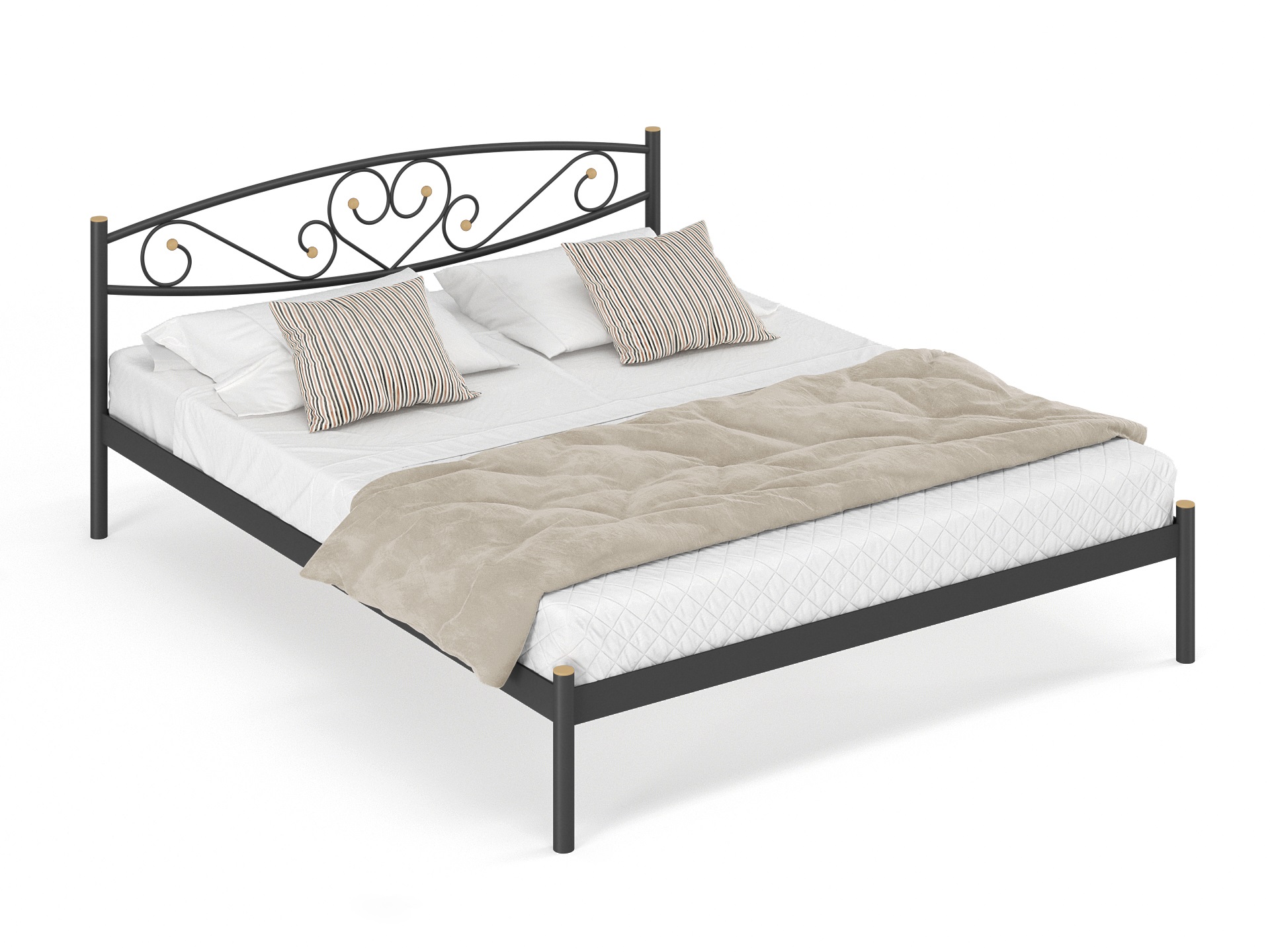 Двуспальная металлическая кровать "Мемори"