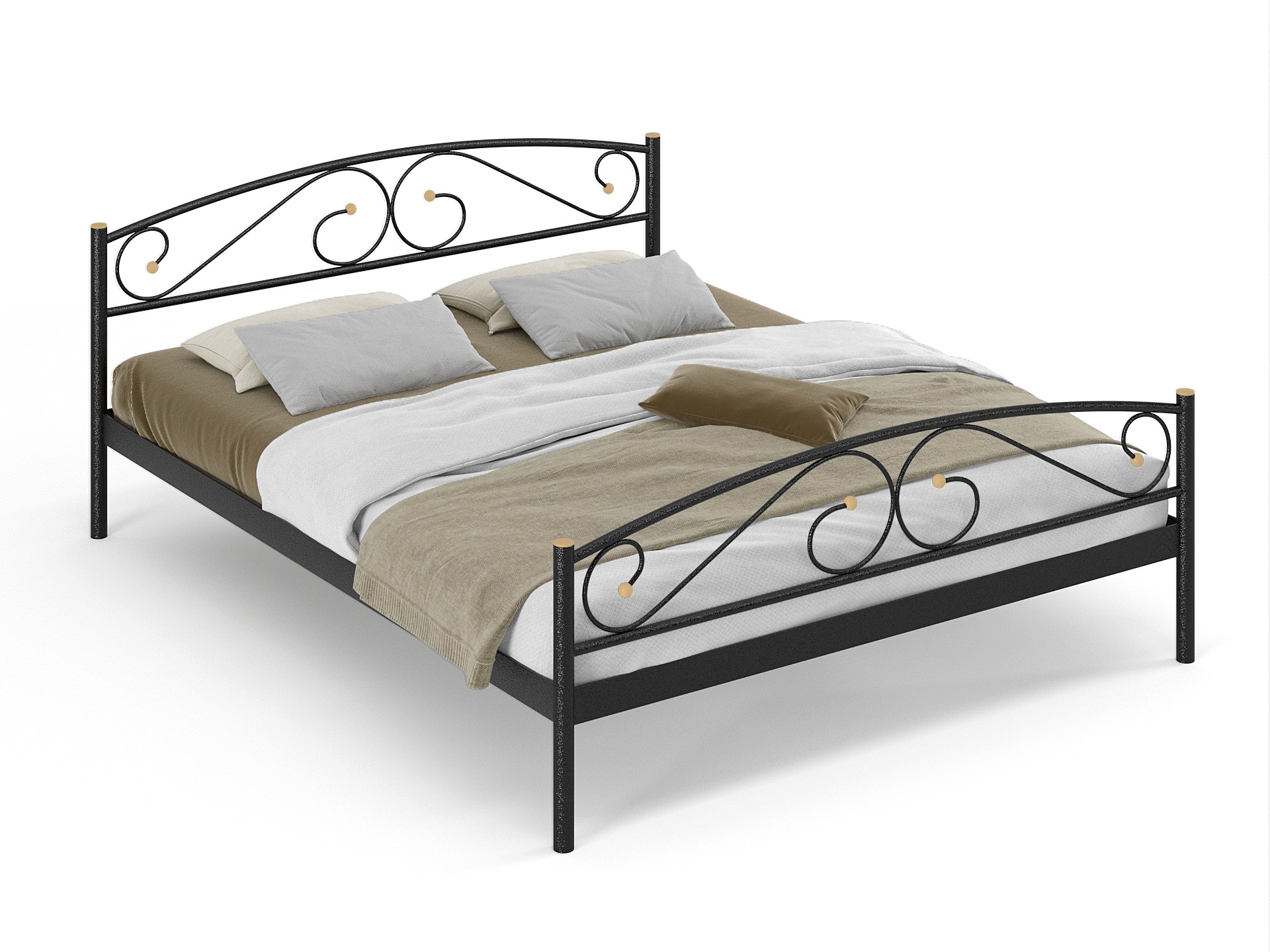 Двуспальная металлическая кровать "Оптима"