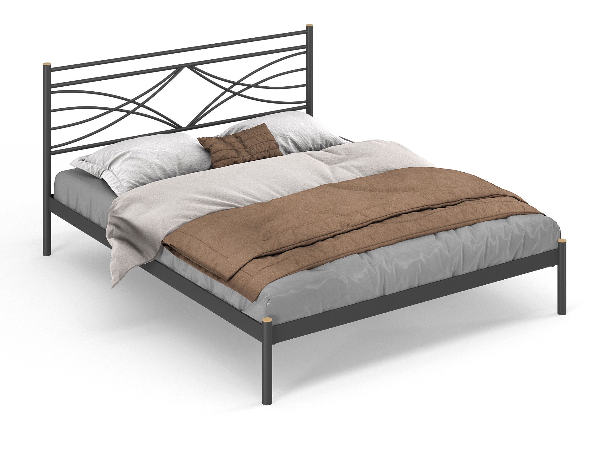 Двуспальная металлическая кровать "Мираж"