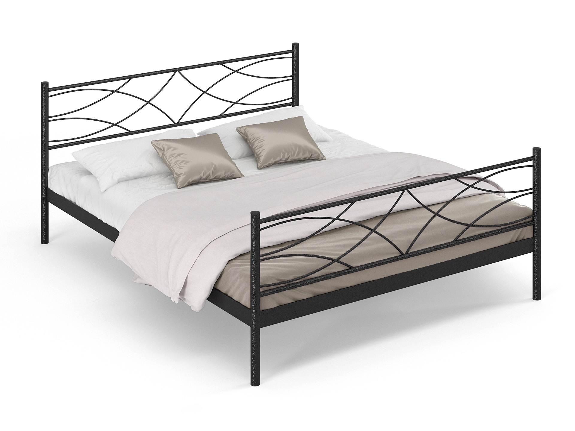 Двуспальная металлическая кровать "Экзотика"