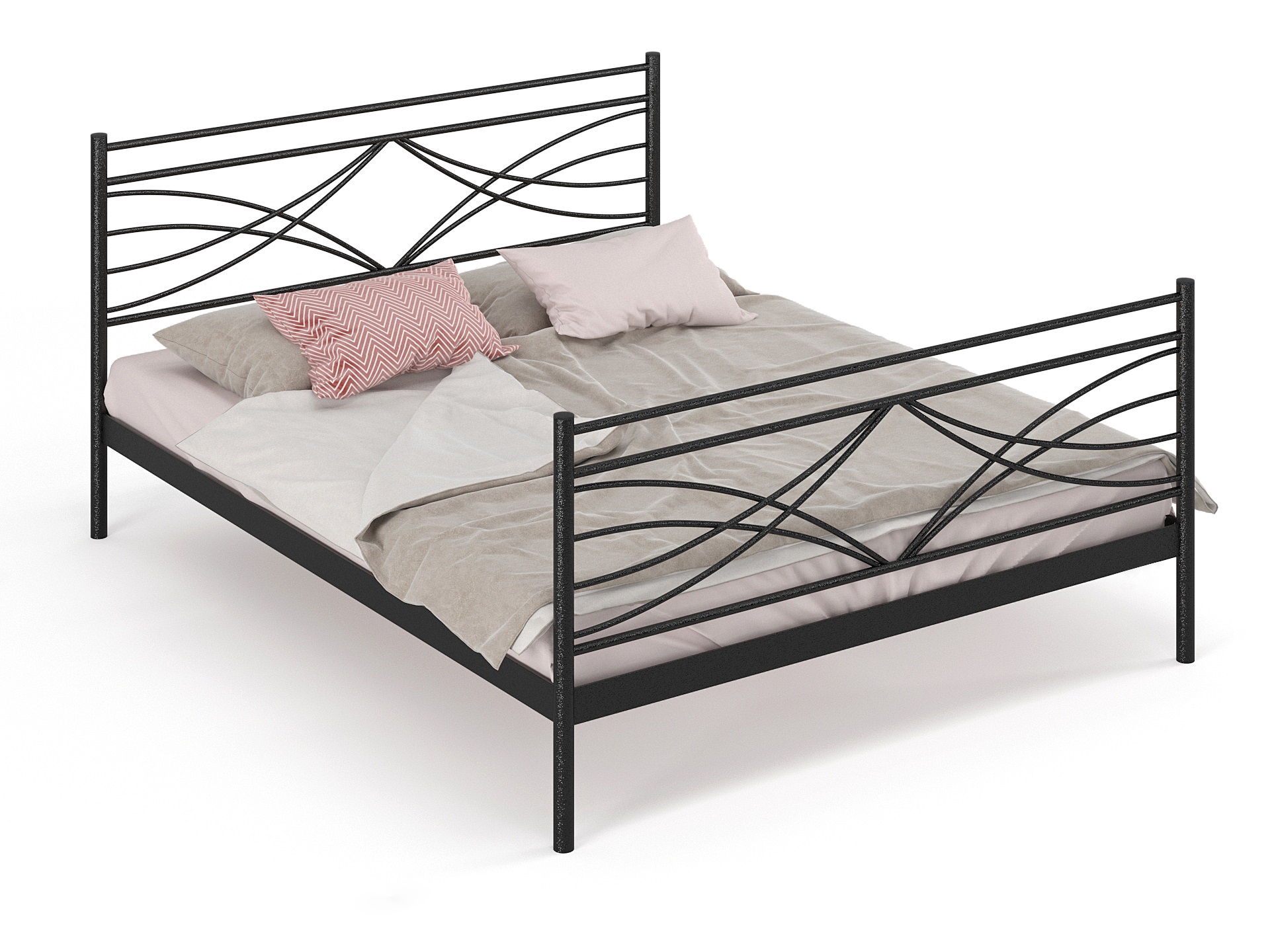 Двуспальная металлическая кровать "Мираж"