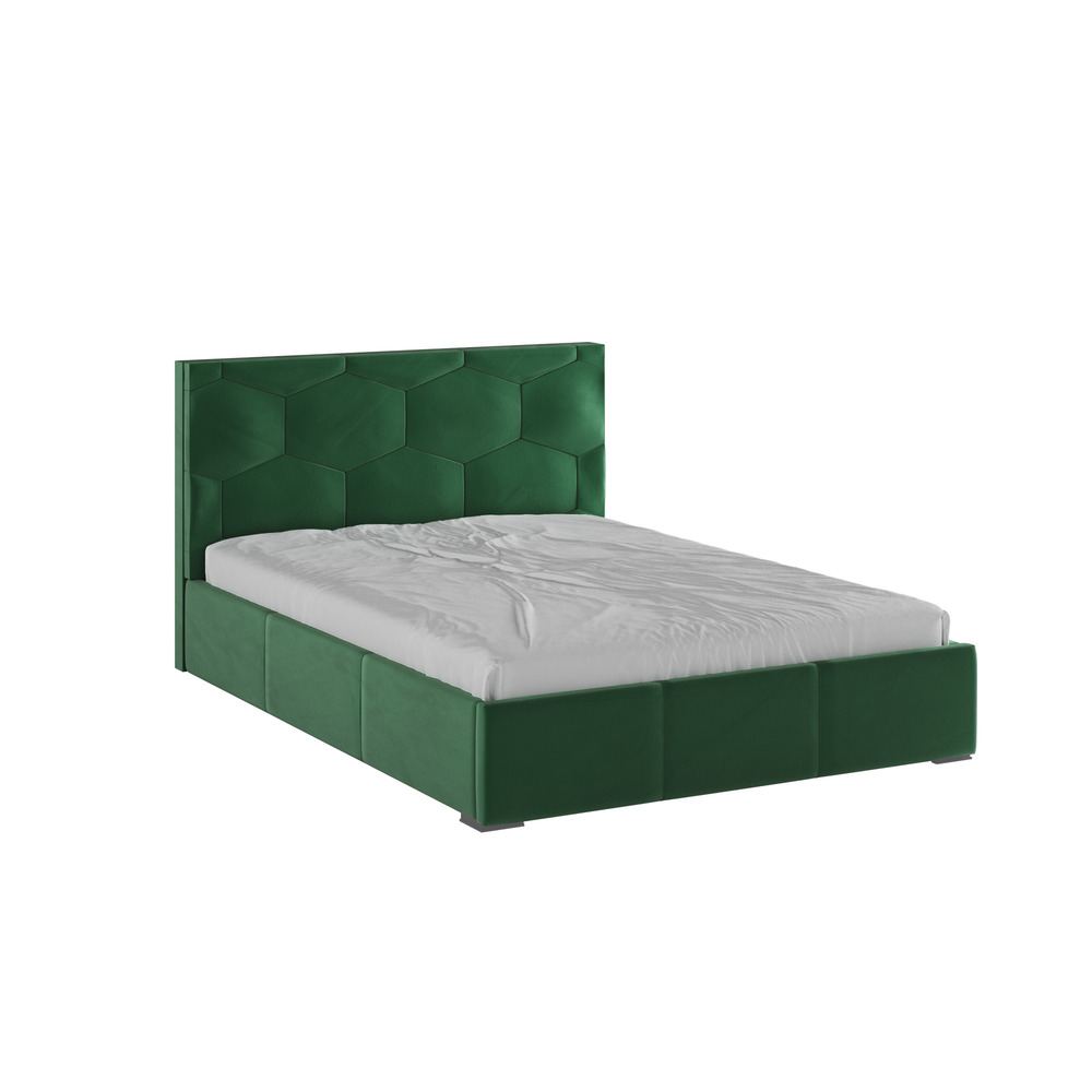 Двуспальная кровать Манука с ортопедическим основанием 140*200 140x200 Изумрудный(Domani)
