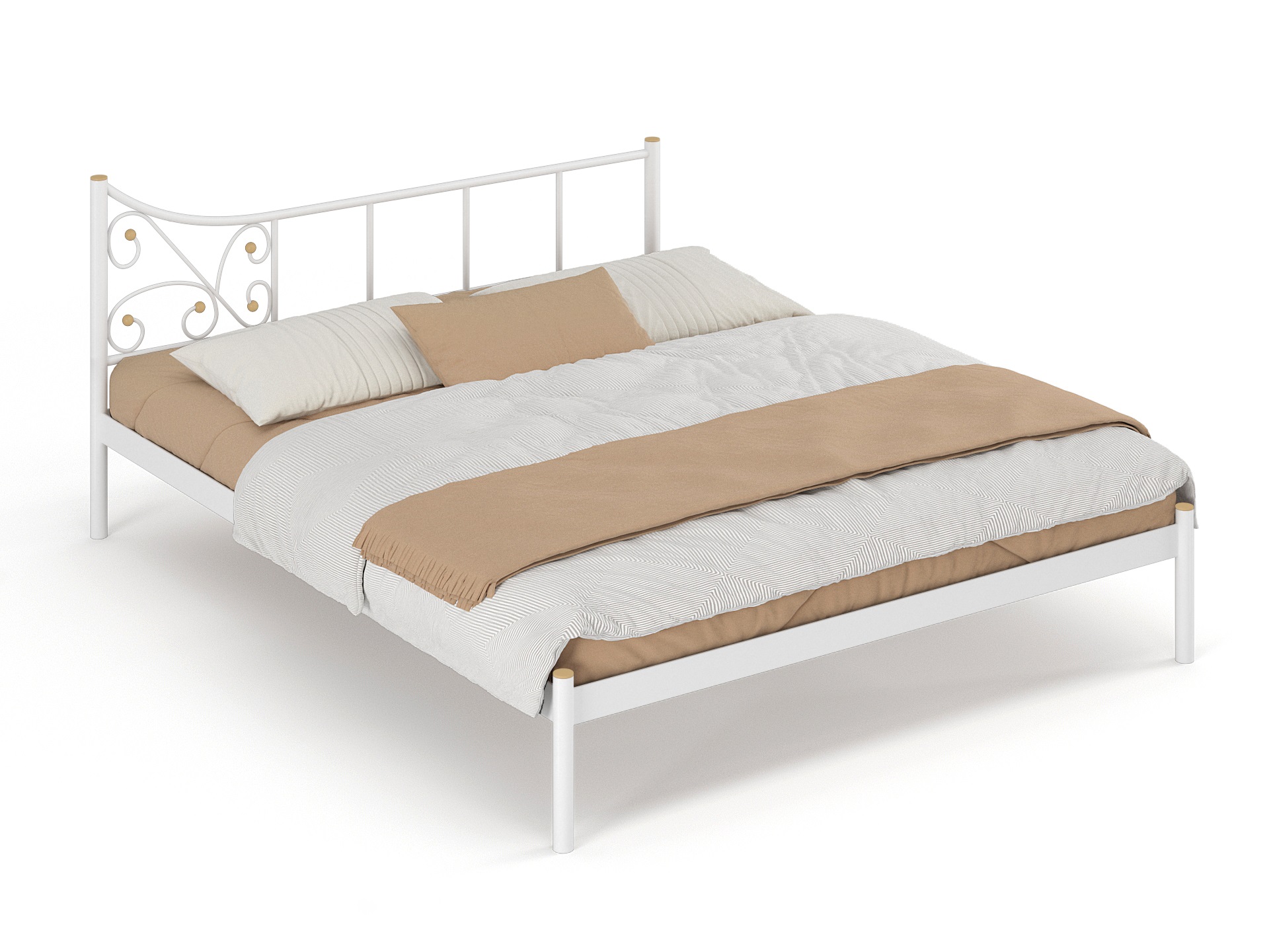 Двуспальная металлическая кровать "Лилия"