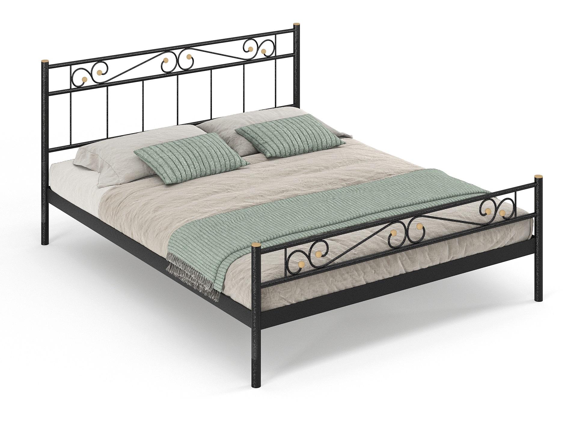 Двуспальная металлическая кровать "Эсмеральда"