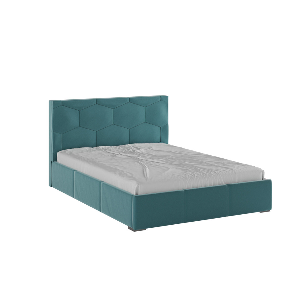 Двуспальная кровать Манука с ортопедическим основанием 140*200 140x200 Бирюзовый(Domani)