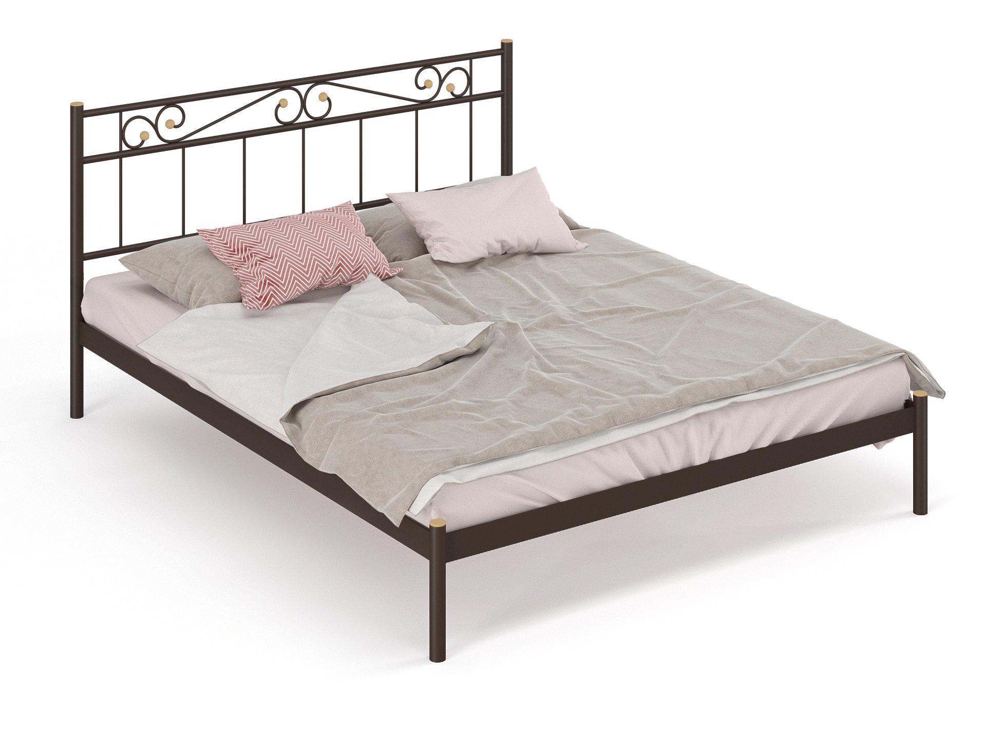 Двуспальная металлическая кровать "Эсмеральда"