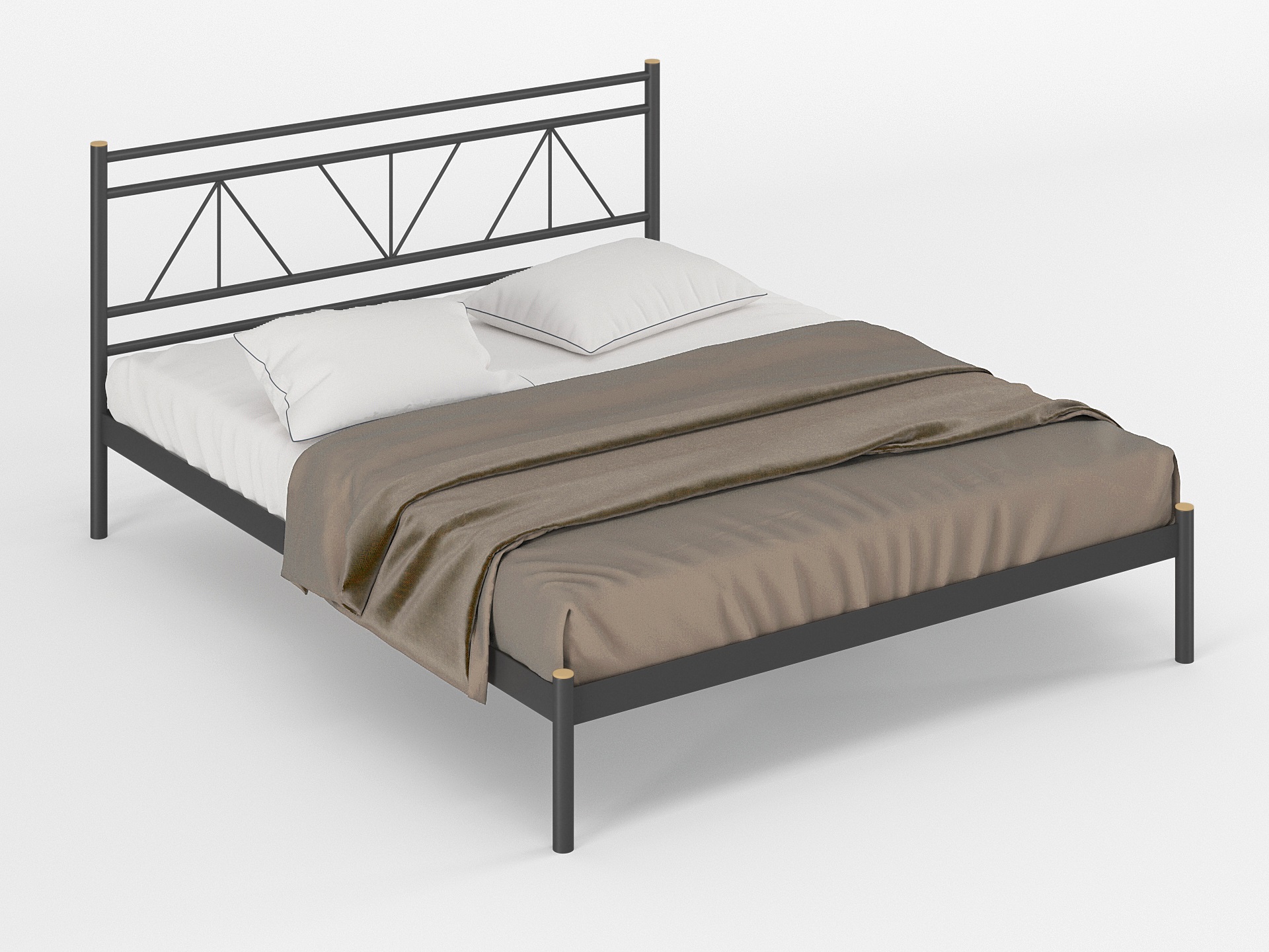 Двуспальная металлическая кровать "Ларус"