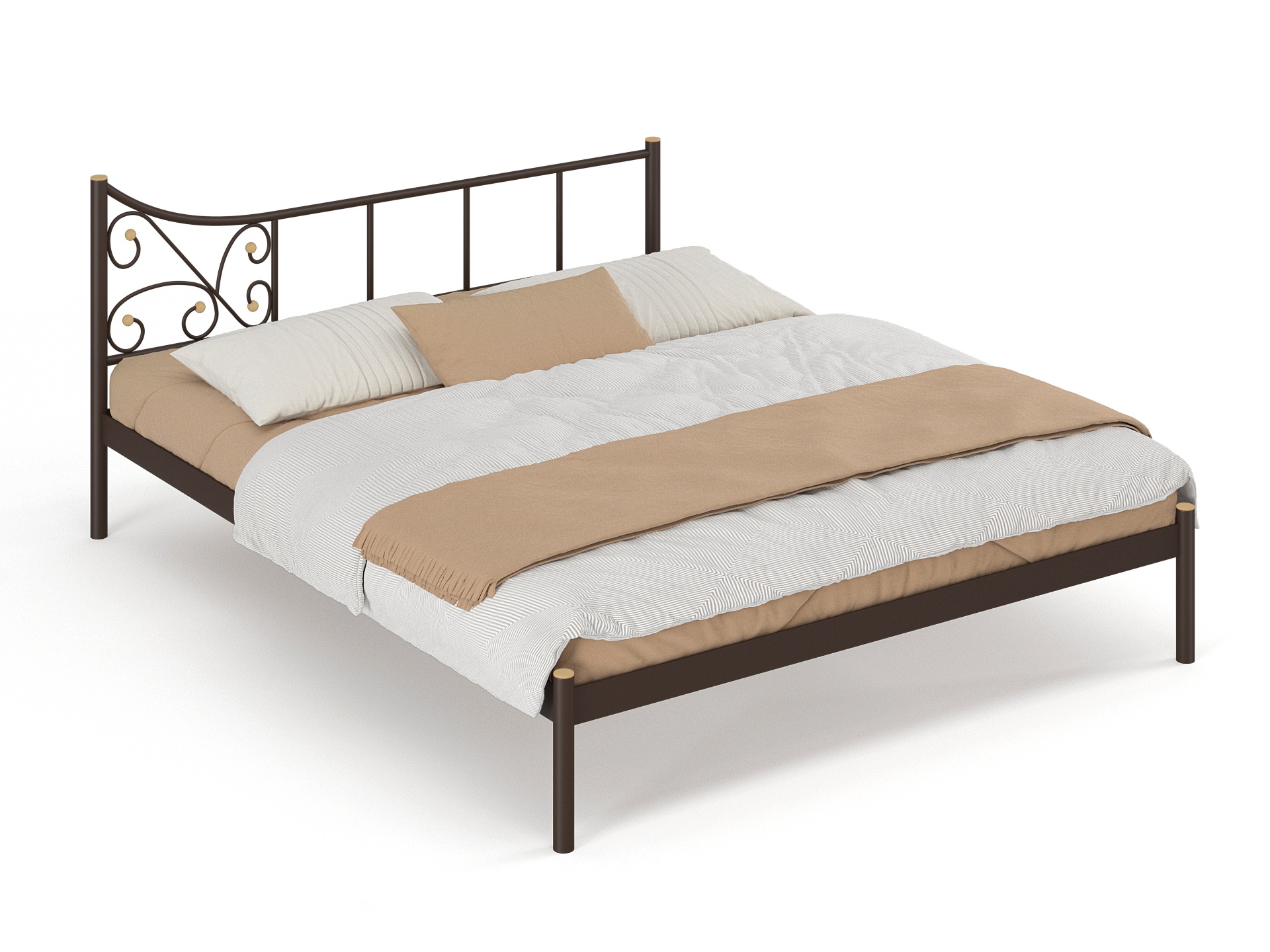 Двуспальная металлическая кровать "Лилия"