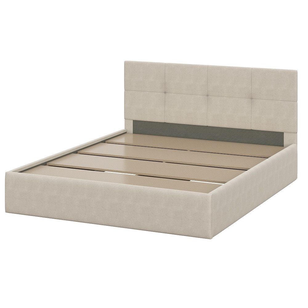Двуспальная кровать с основанием двойная №4, Бежевый